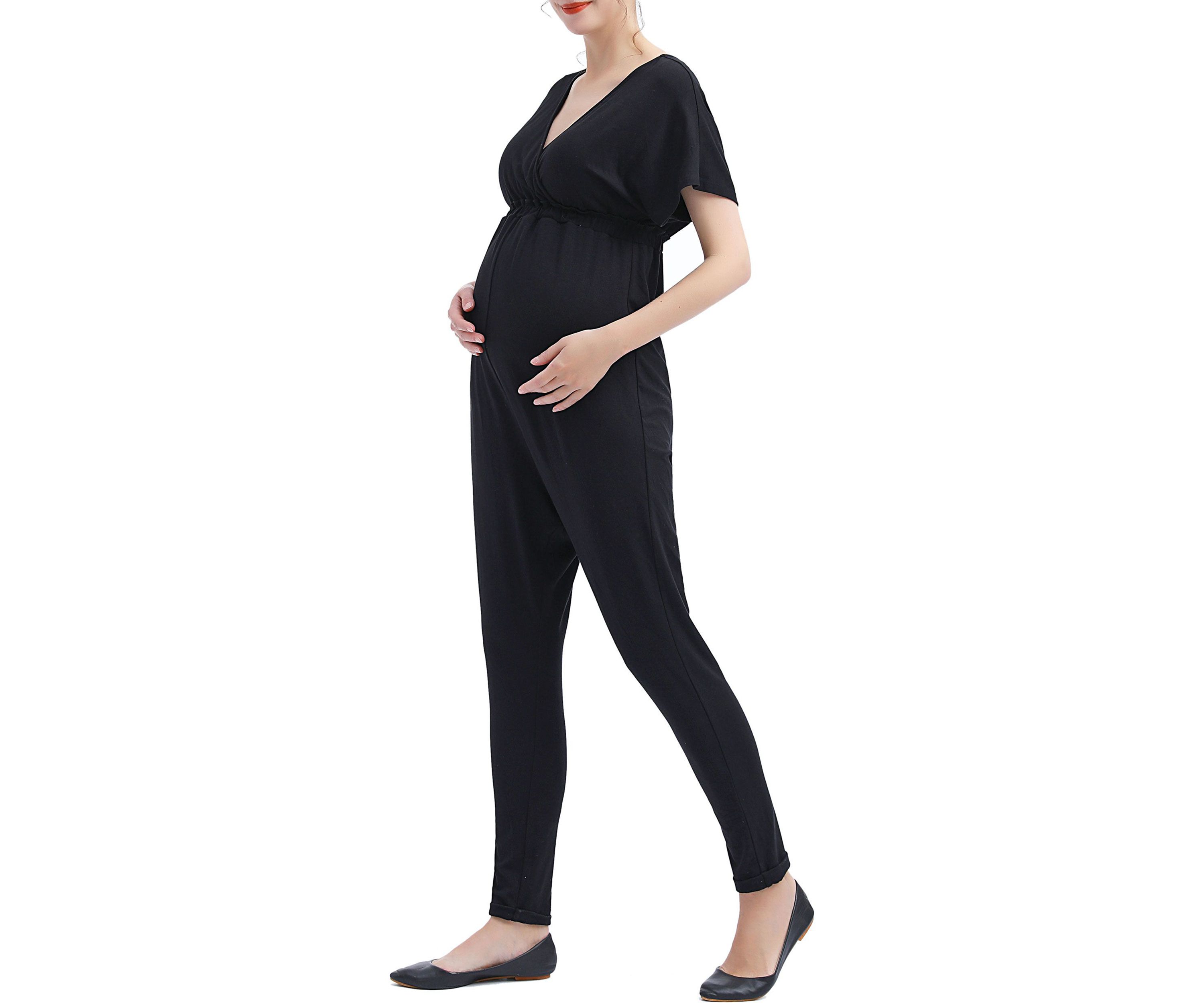 Maternity Lue V-Neck Nursing Jumpsuit