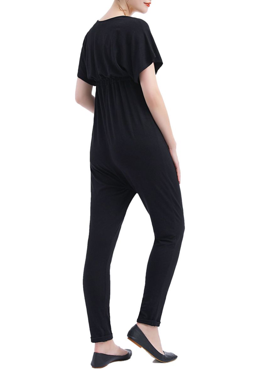 Maternity Lue V-Neck Nursing Jumpsuit