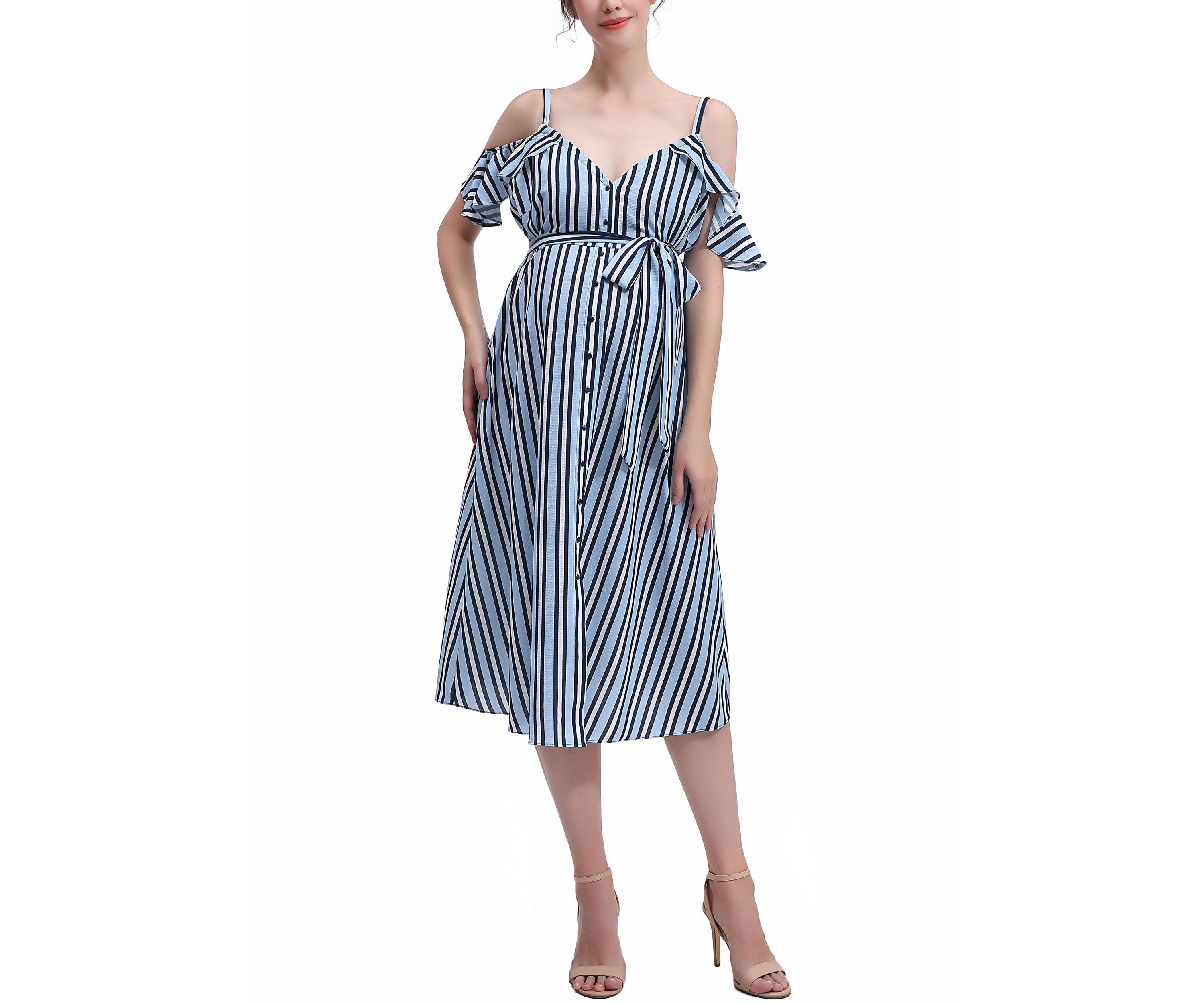 Materity Hayley Nursing Button Front Dress