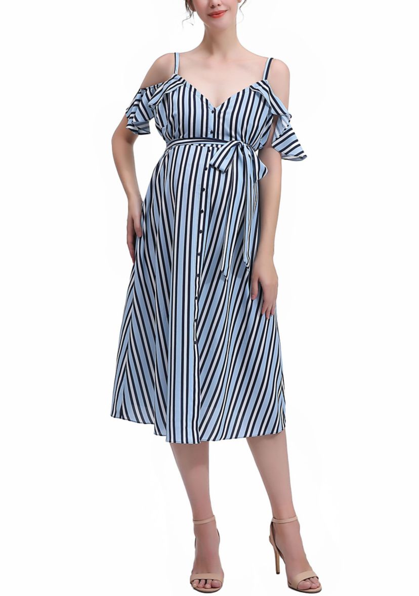 Materity Hayley Nursing Button Front Dress