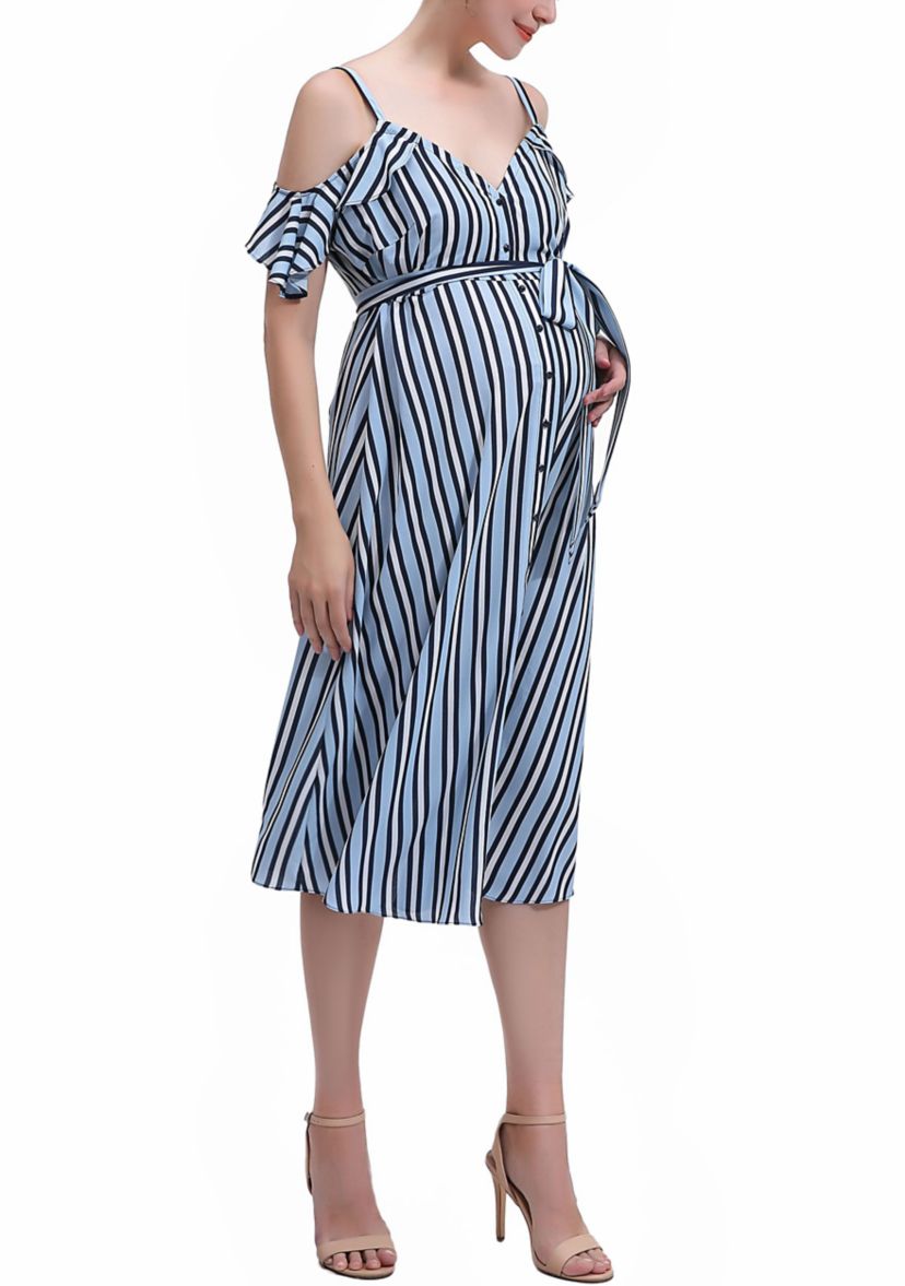 Materity Hayley Nursing Button Front Dress