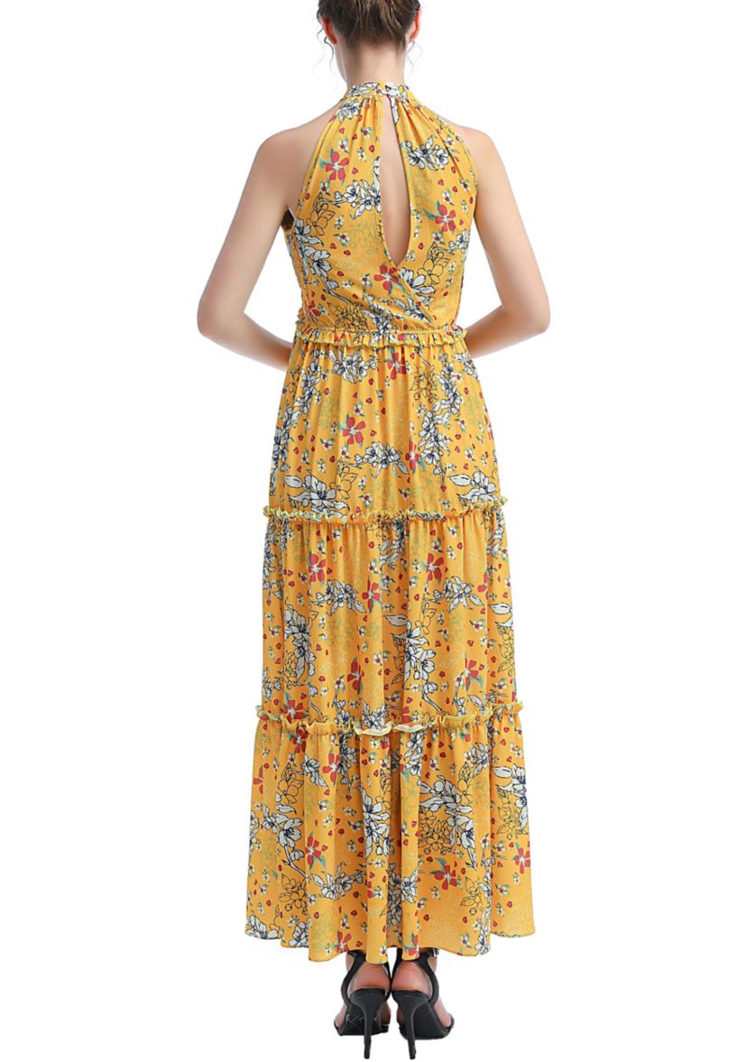Materity Soleil Floral Print Maxi Dress