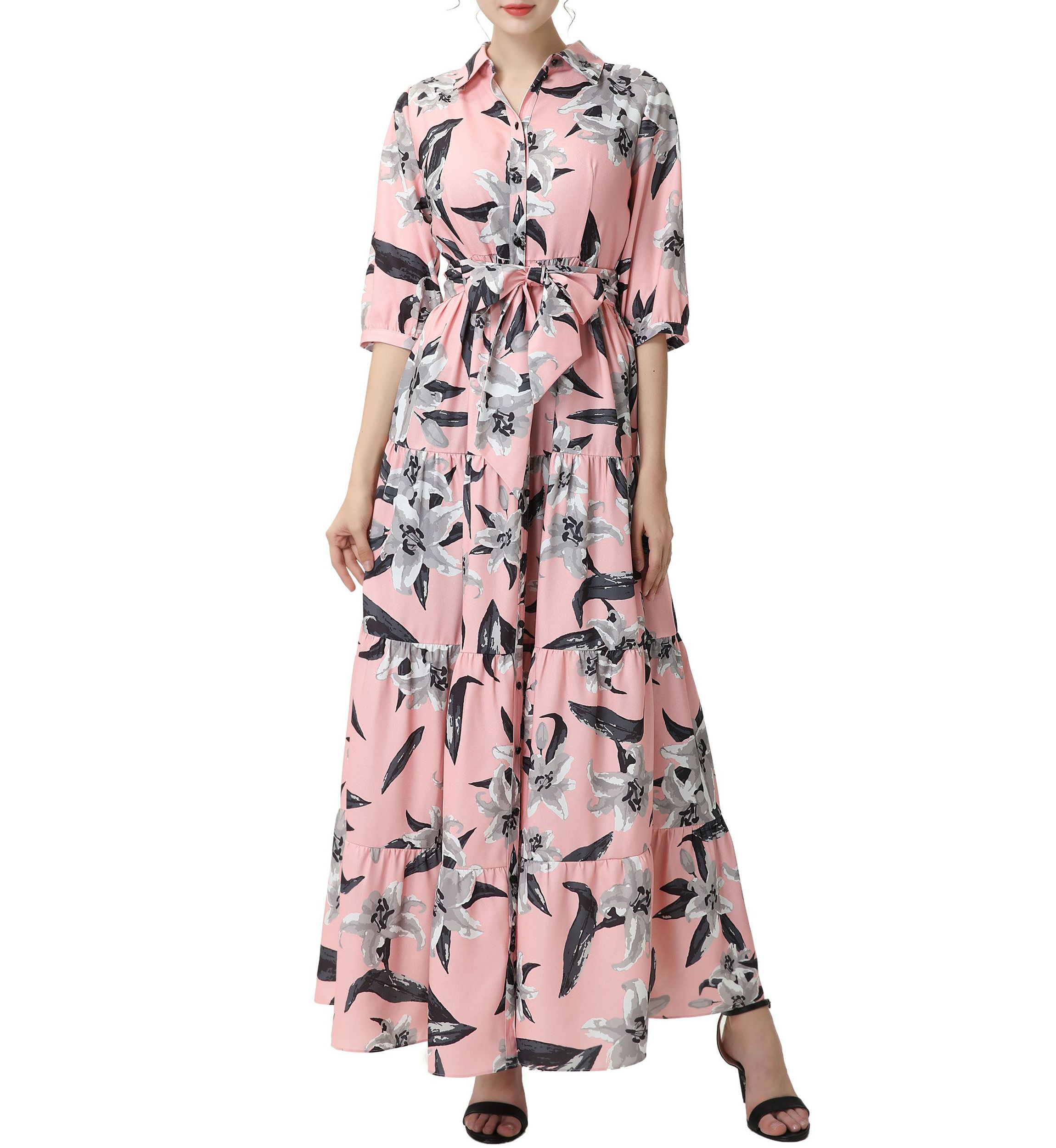 Materity Cora Nursing Maxi Shirt Dress