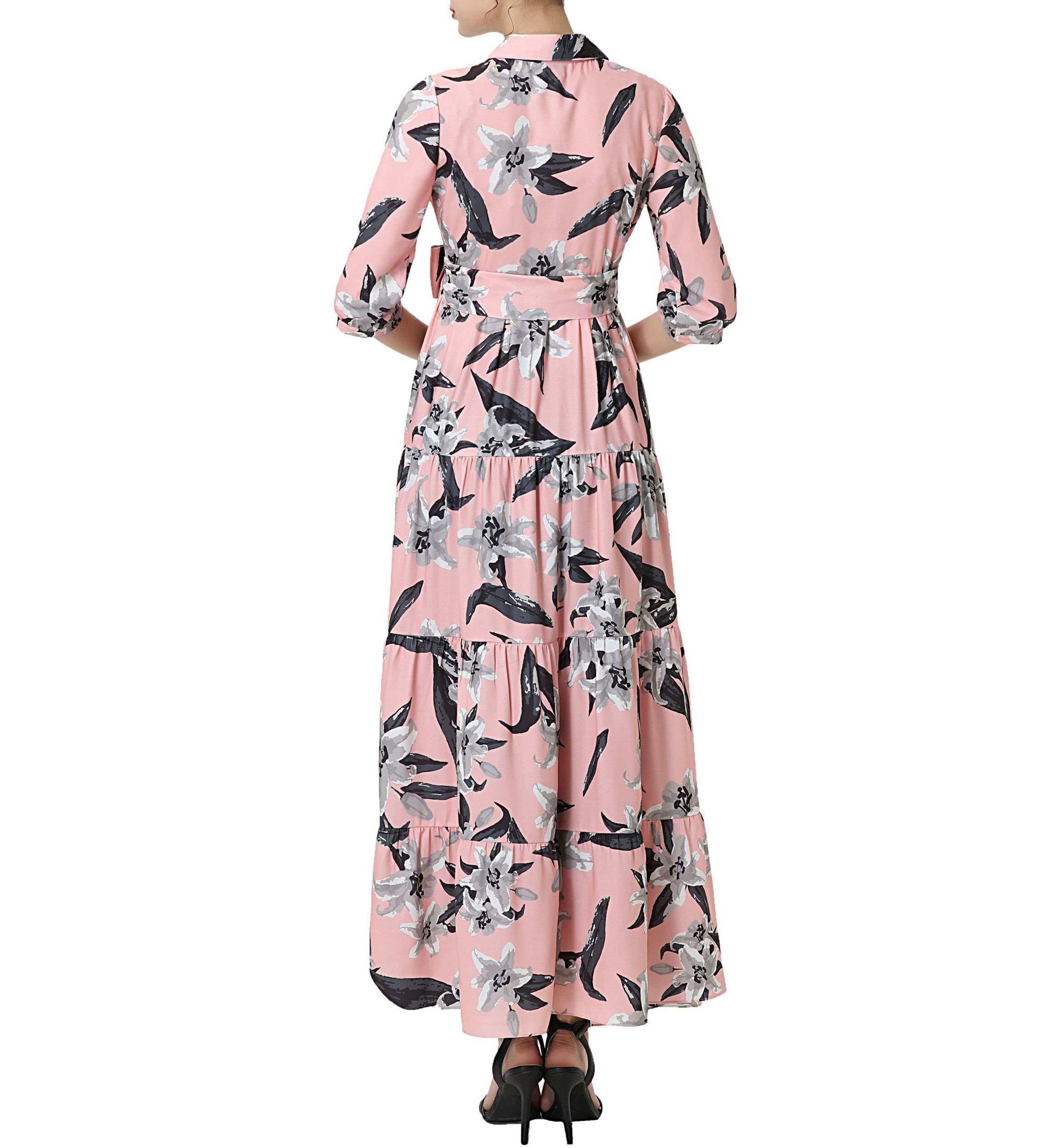 Materity Cora Nursing Maxi Shirt Dress