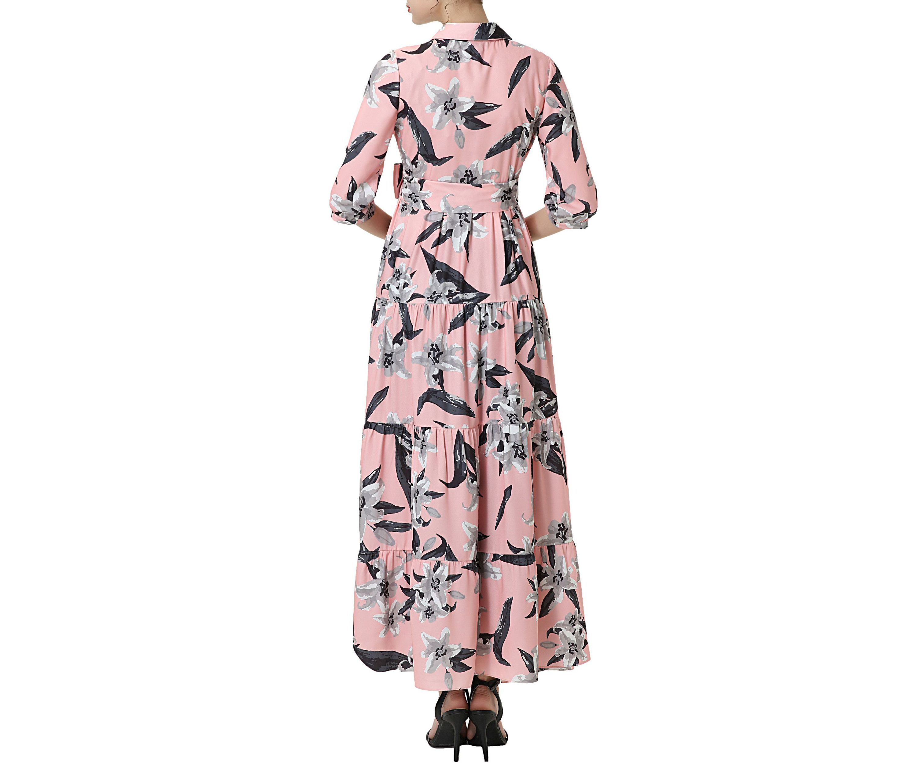Materity Cora Nursing Maxi Shirt Dress