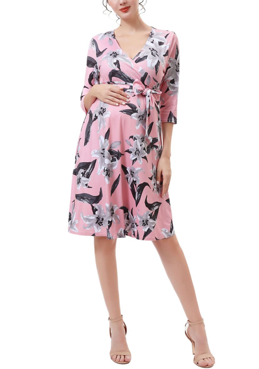 Materity Gracie Faux Wrap Dress