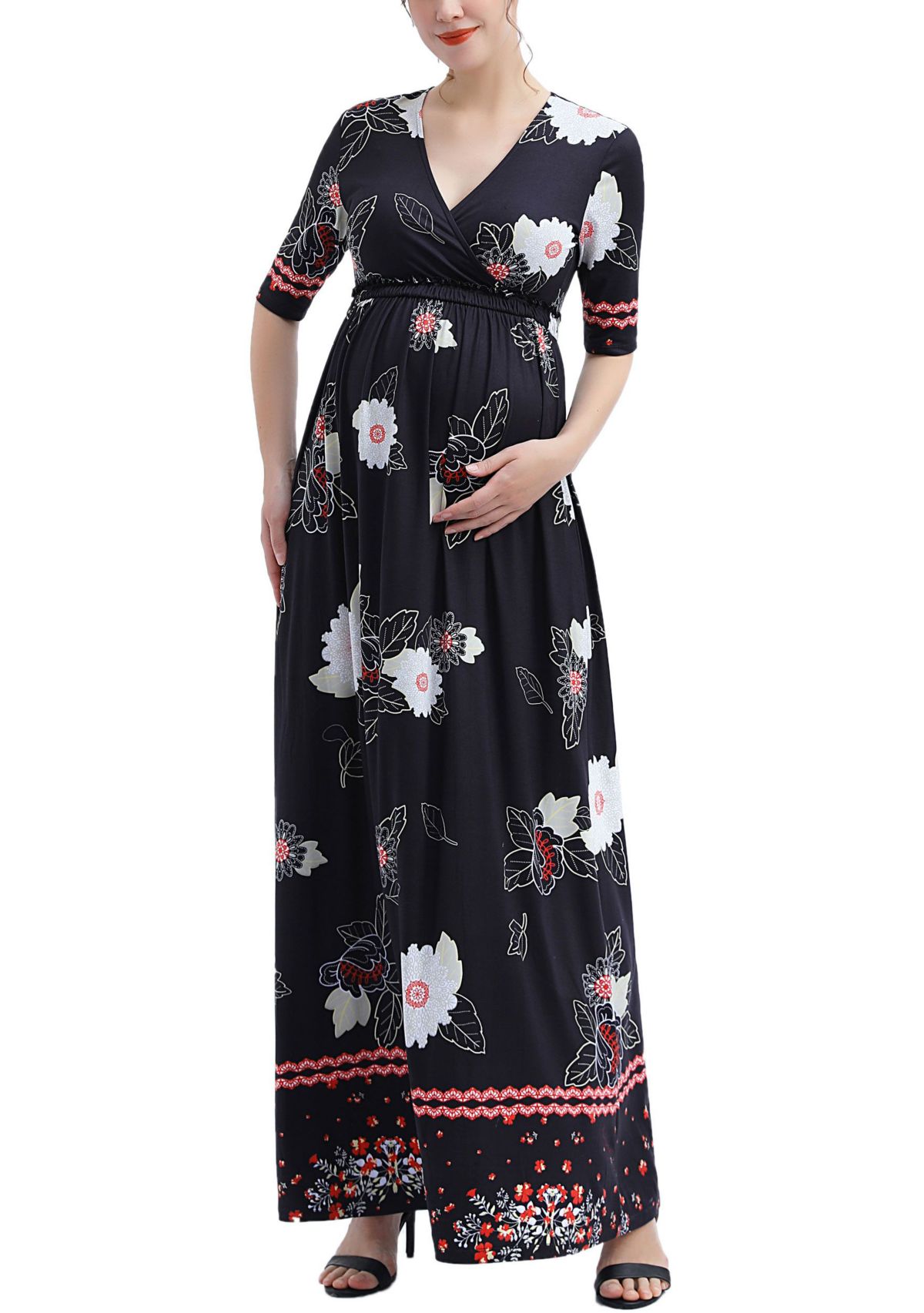 Materity Eira V-Neck Maxi Nursing Dress