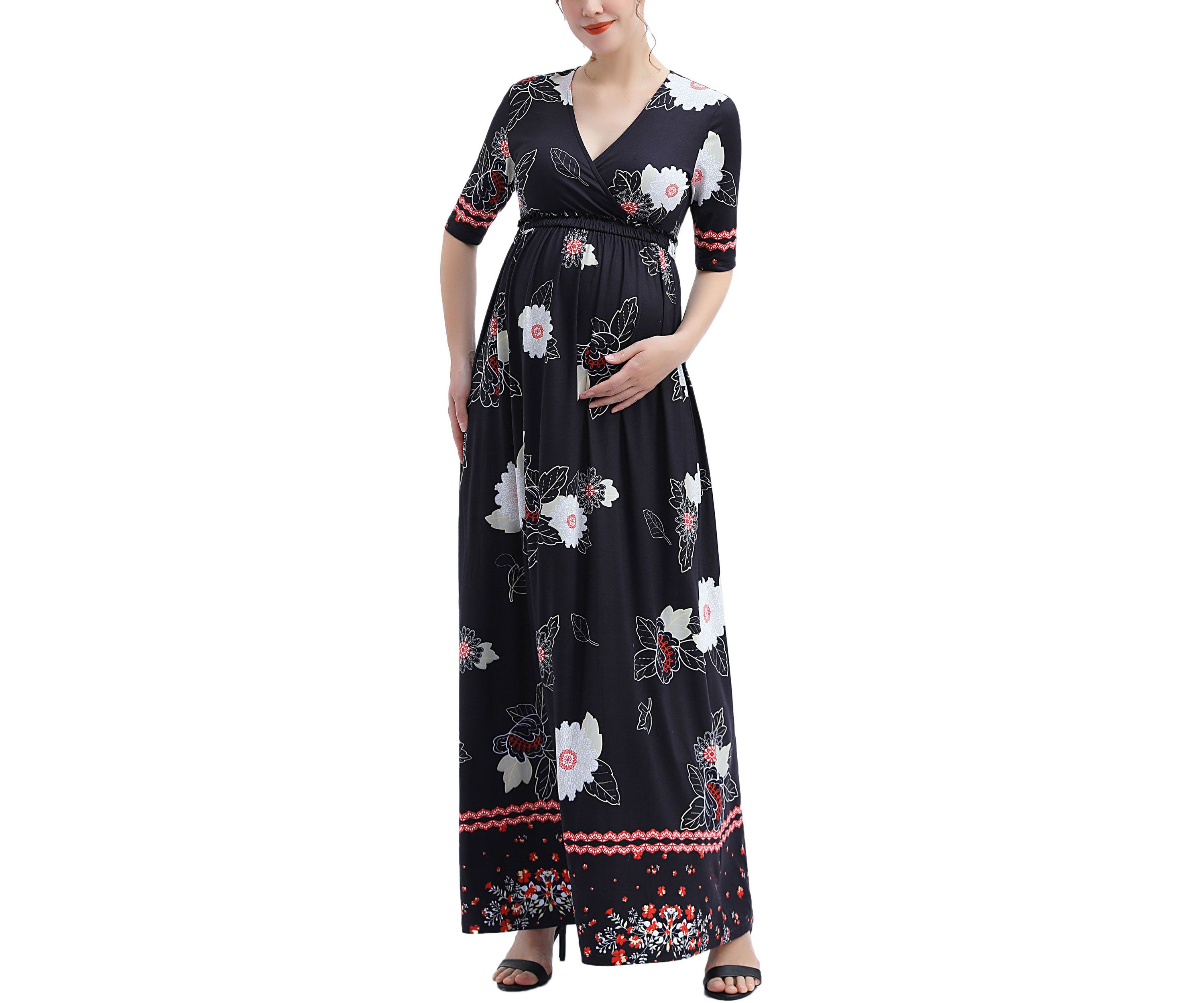 Materity Eira V-Neck Maxi Nursing Dress