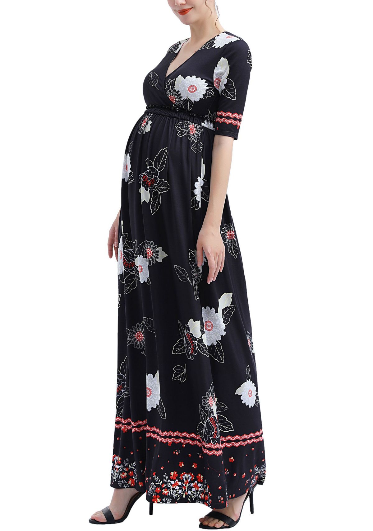 Materity Eira V-Neck Maxi Nursing Dress