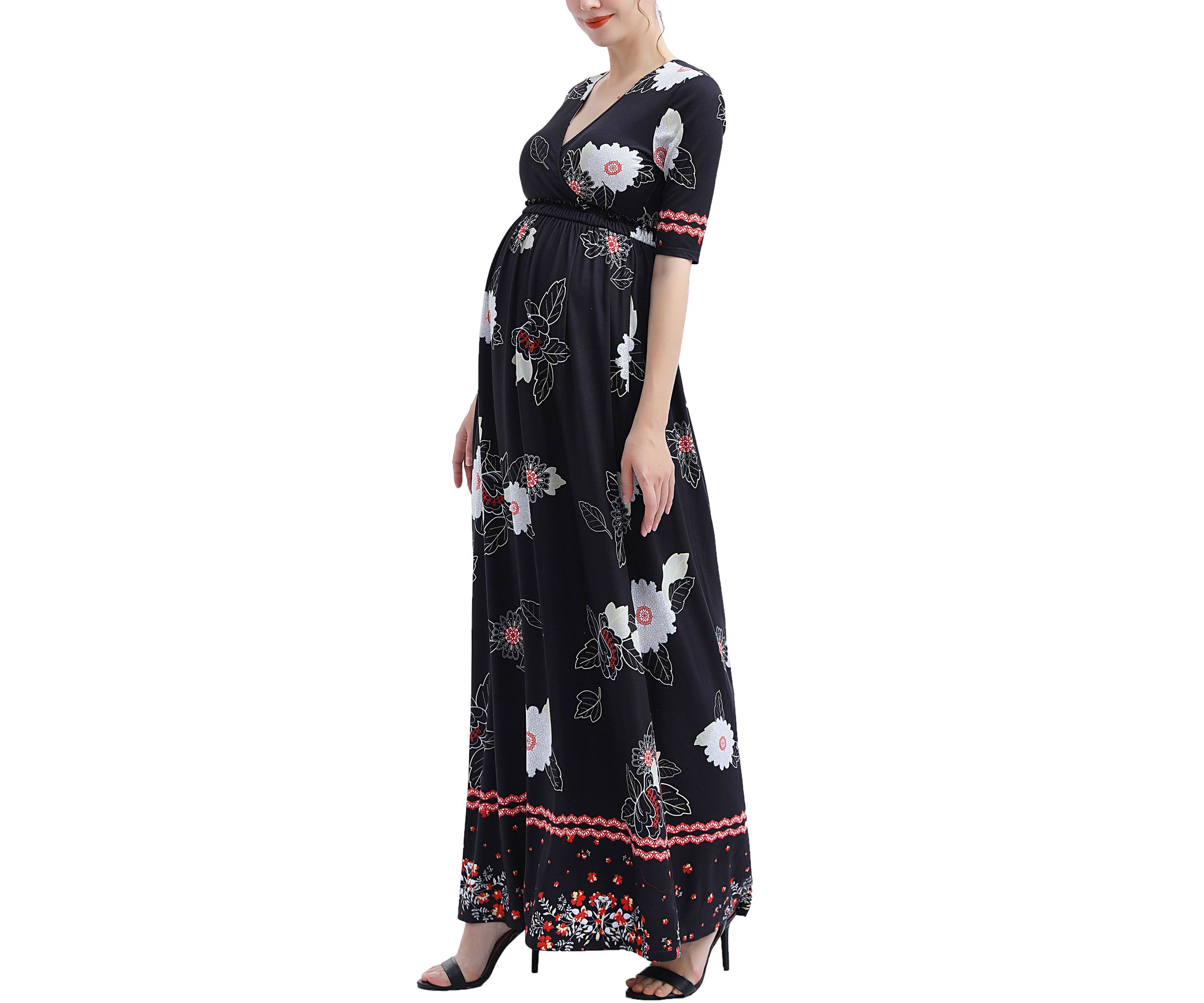 Materity Eira V-Neck Maxi Nursing Dress
