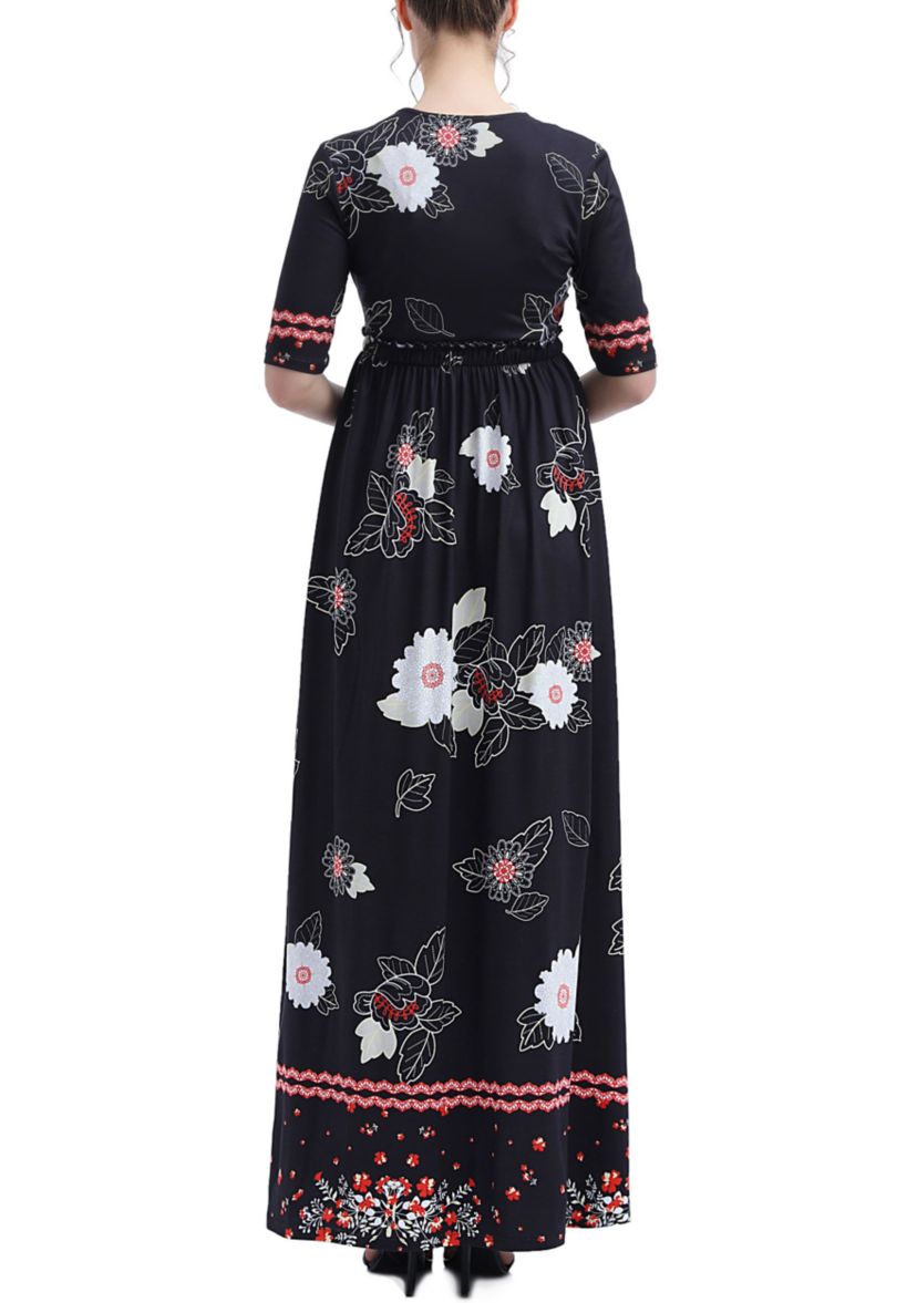 Materity Eira V-Neck Maxi Nursing Dress