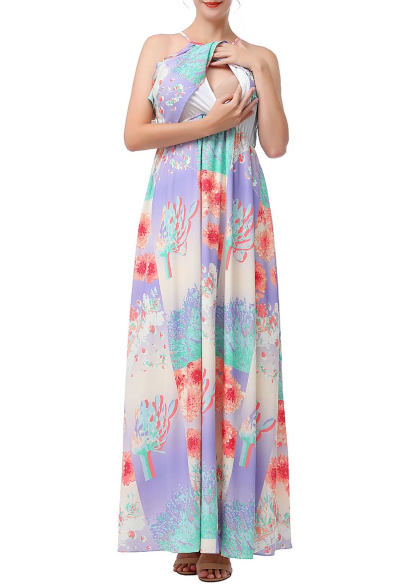 Materity Pixie Nursing Maxi Dress