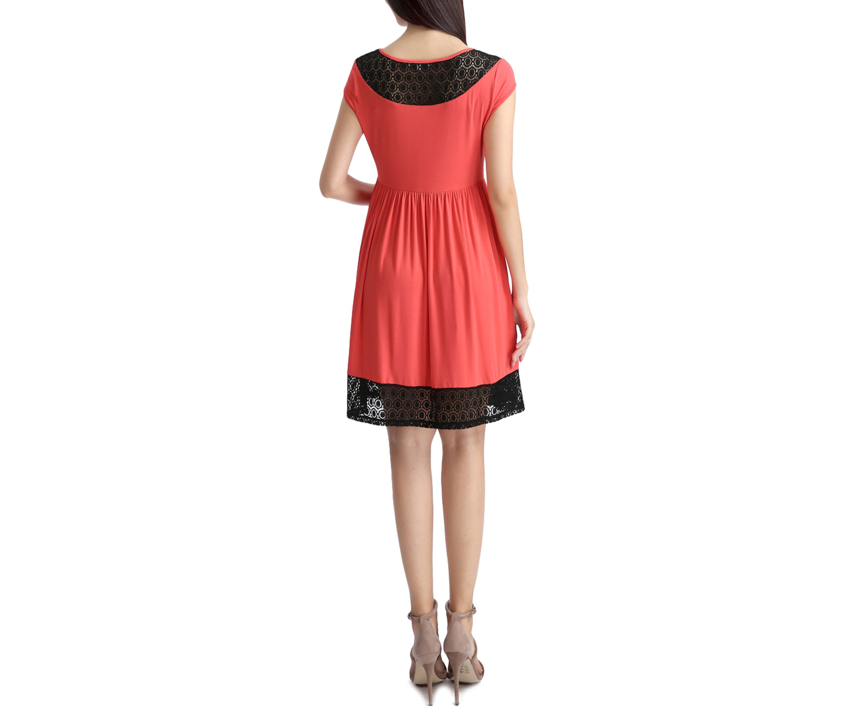 Maternity Lacey Accent Skater Dress