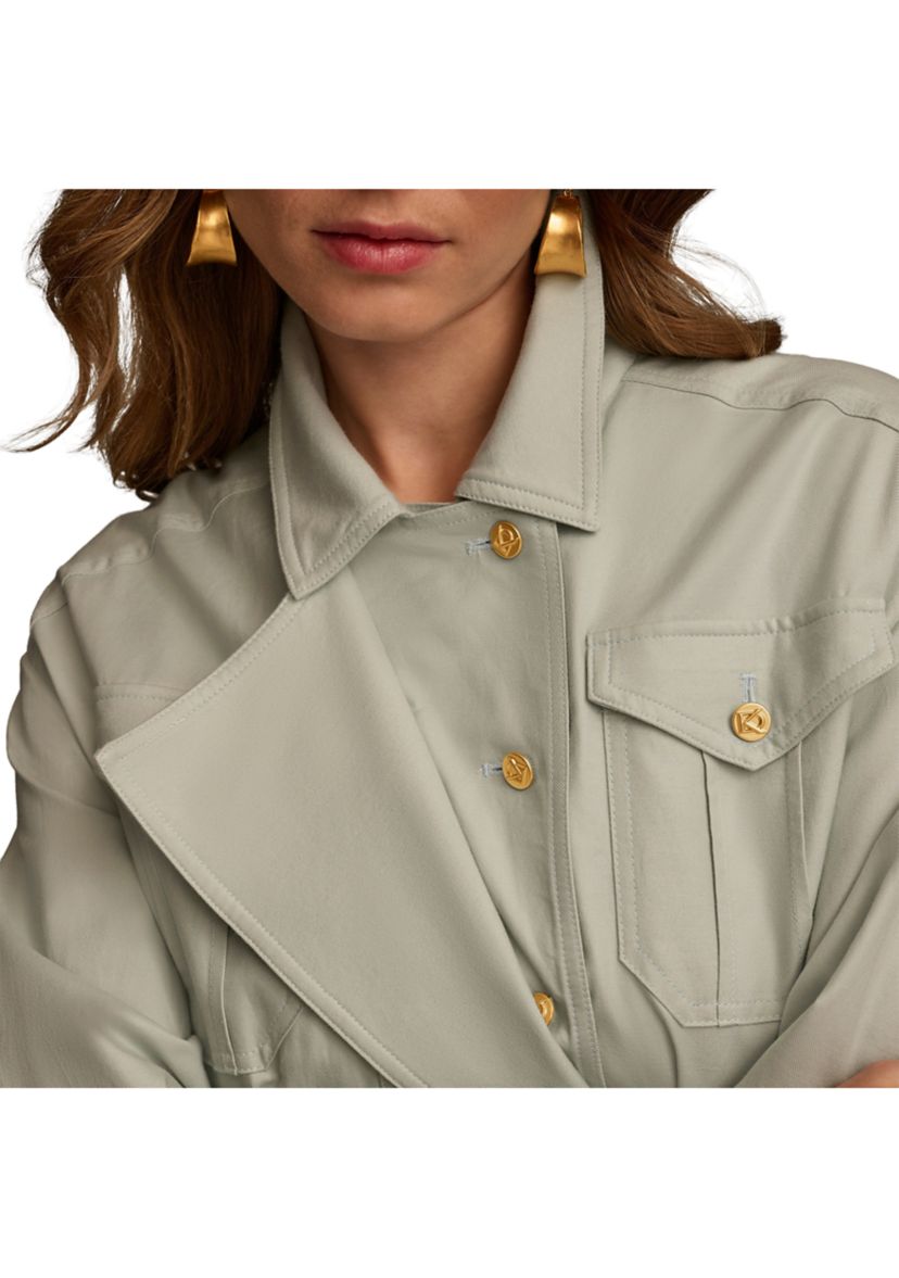Womens Belted Utility Ryn Twill Jacket
