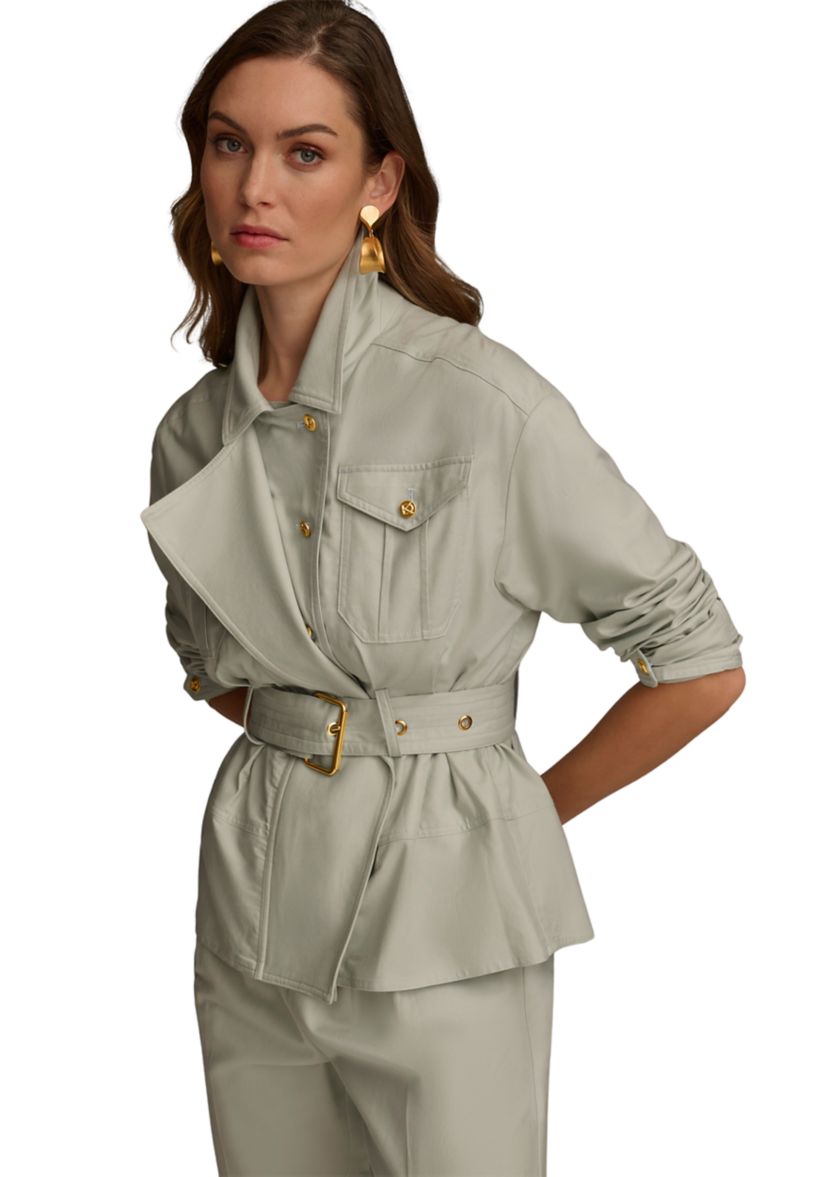 Womens Belted Utility Ryn Twill Jacket