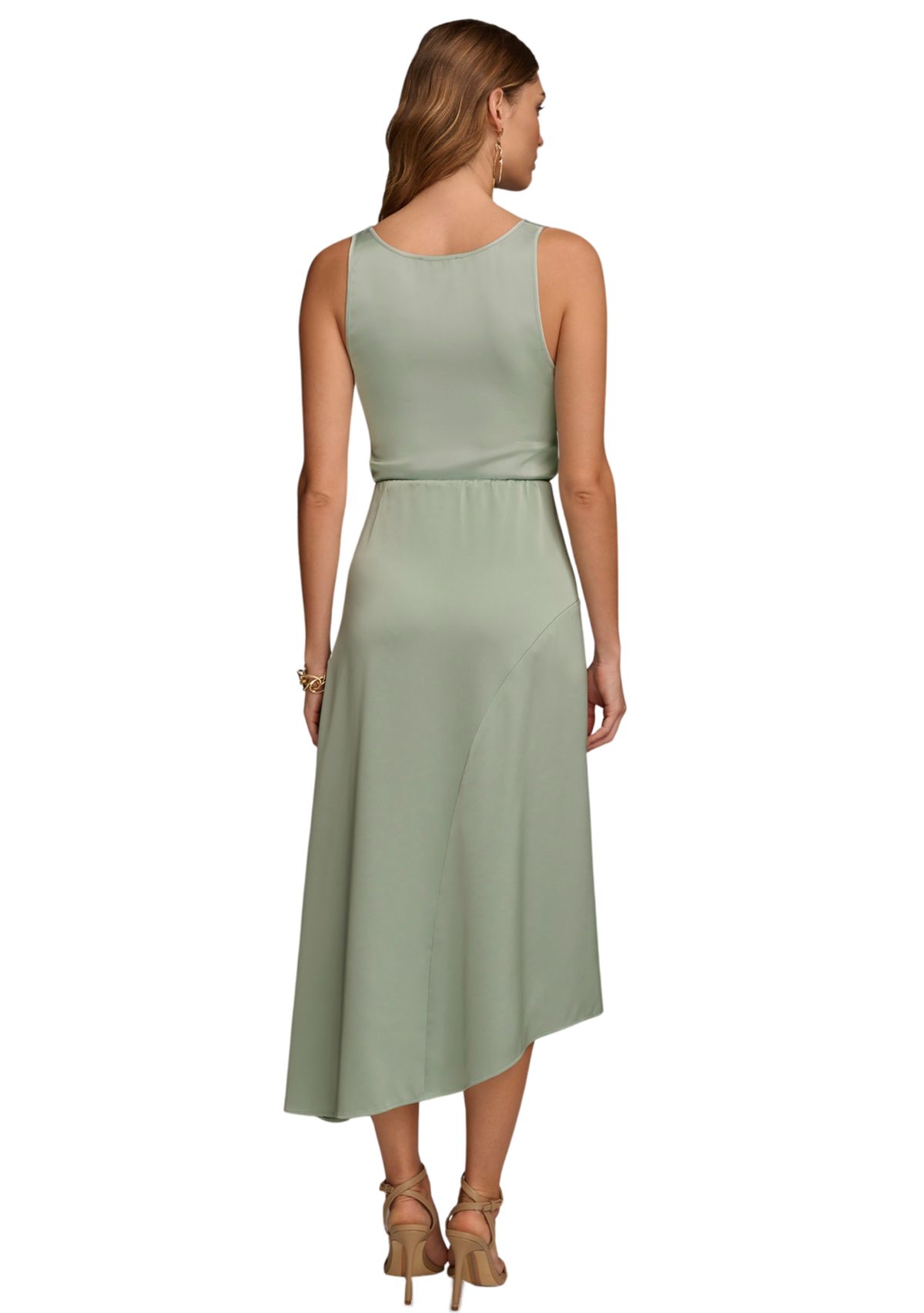 Womens Asymmetrical Ruffle Hem Skirt