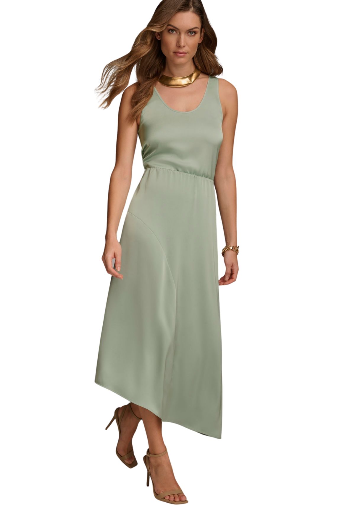 Womens Asymmetrical Ruffle Hem Skirt