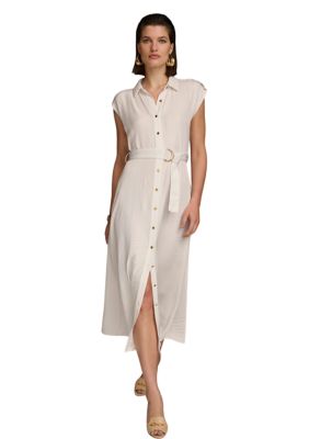 Donna Karan New York Women's Short Sleeve Tie Waist