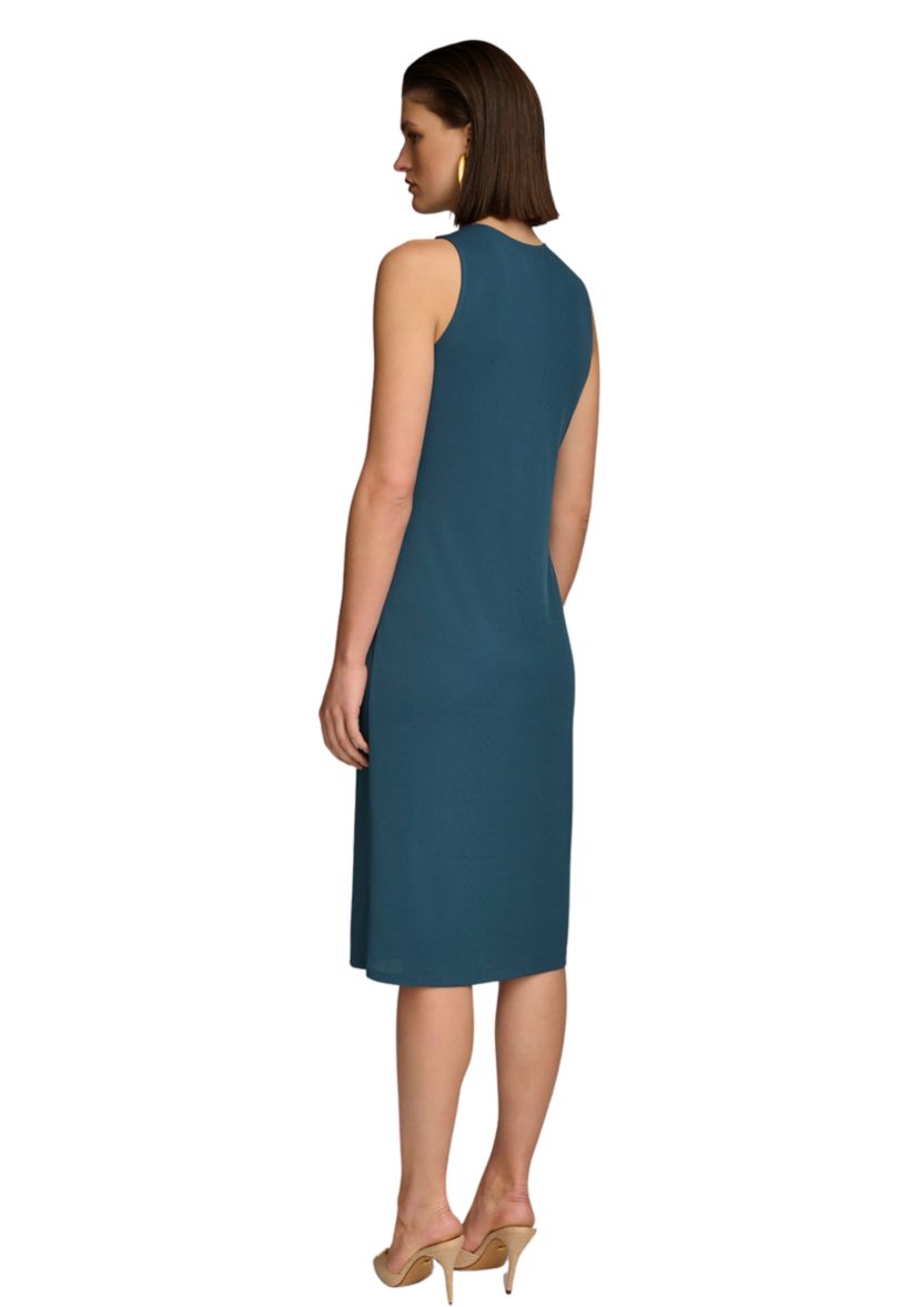 Womens Sleeveless Solid Knit Dress