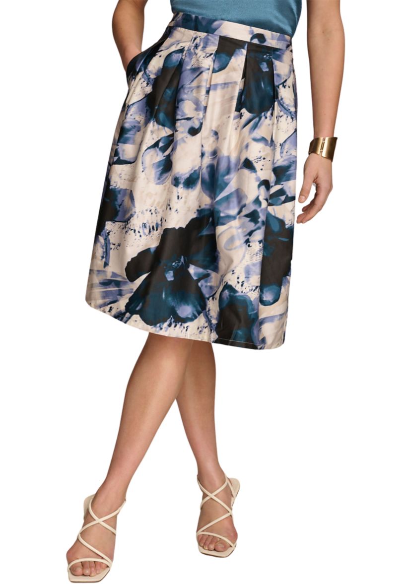 Womens Floral A-Line Skirt