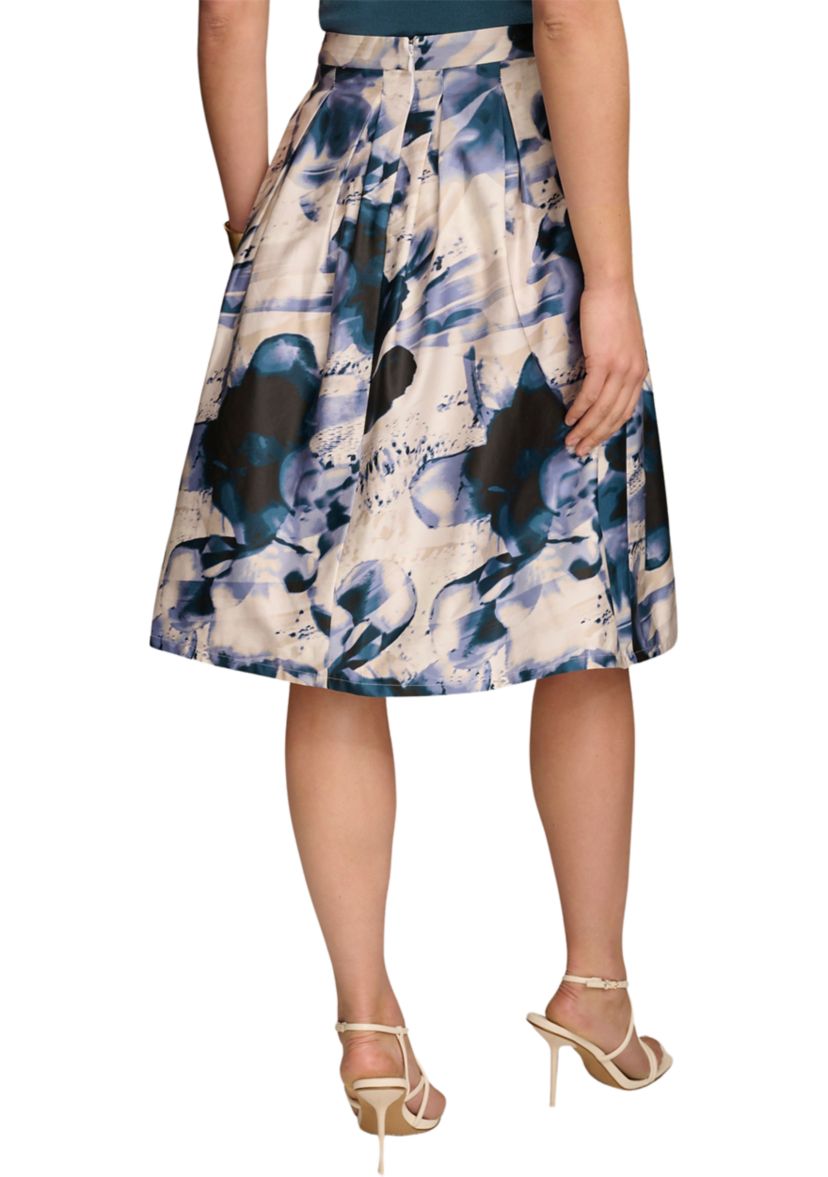 Womens Floral A-Line Skirt
