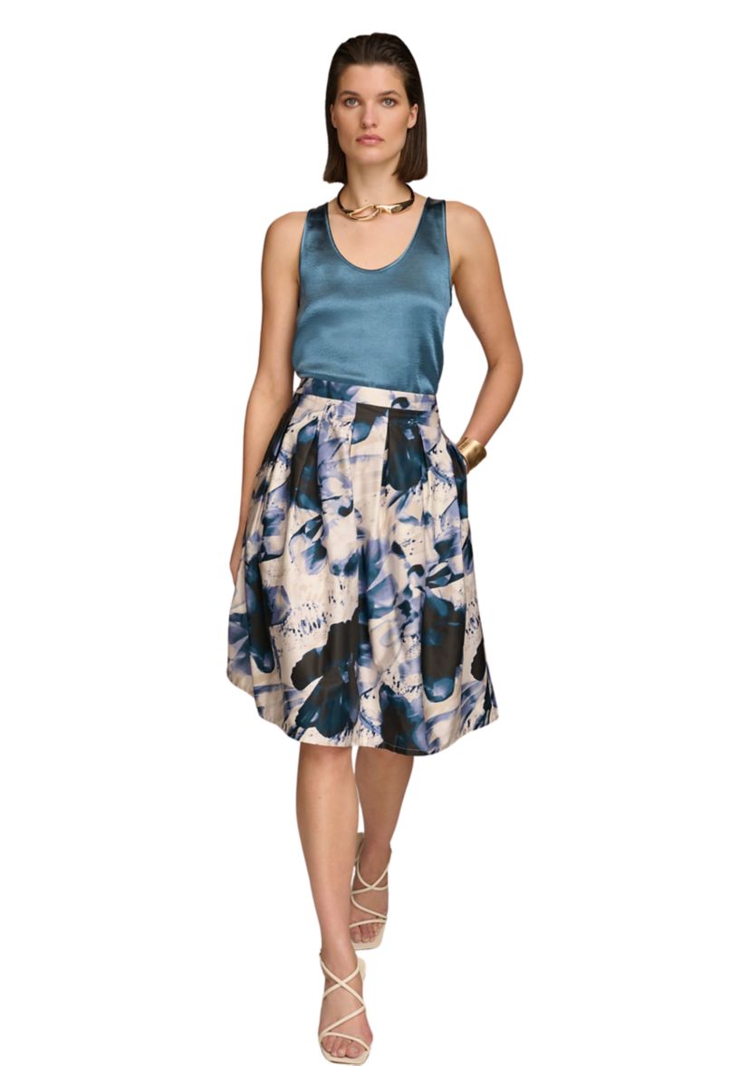 Womens Floral A-Line Skirt