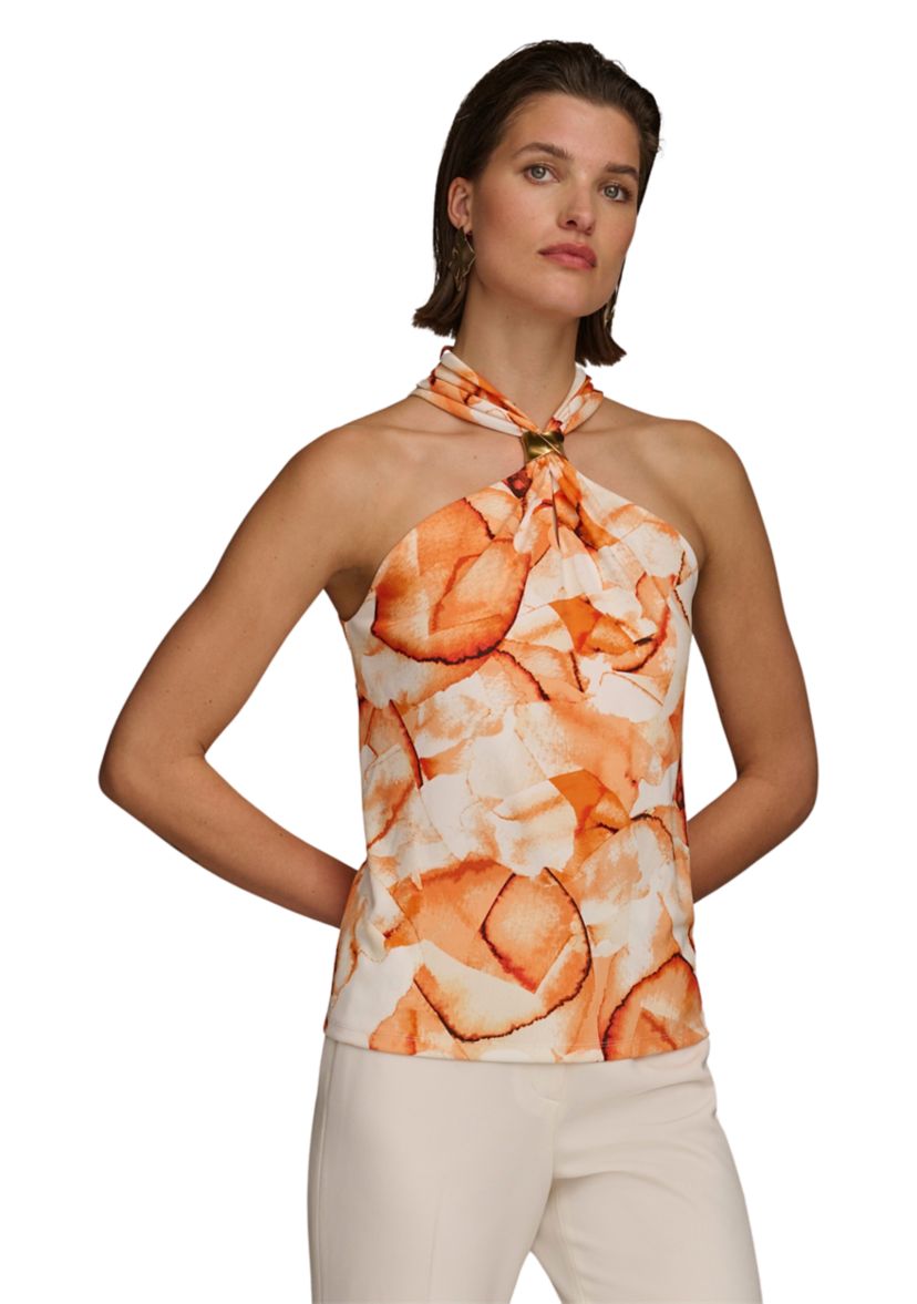 Womens Printed Halter Neck Top 