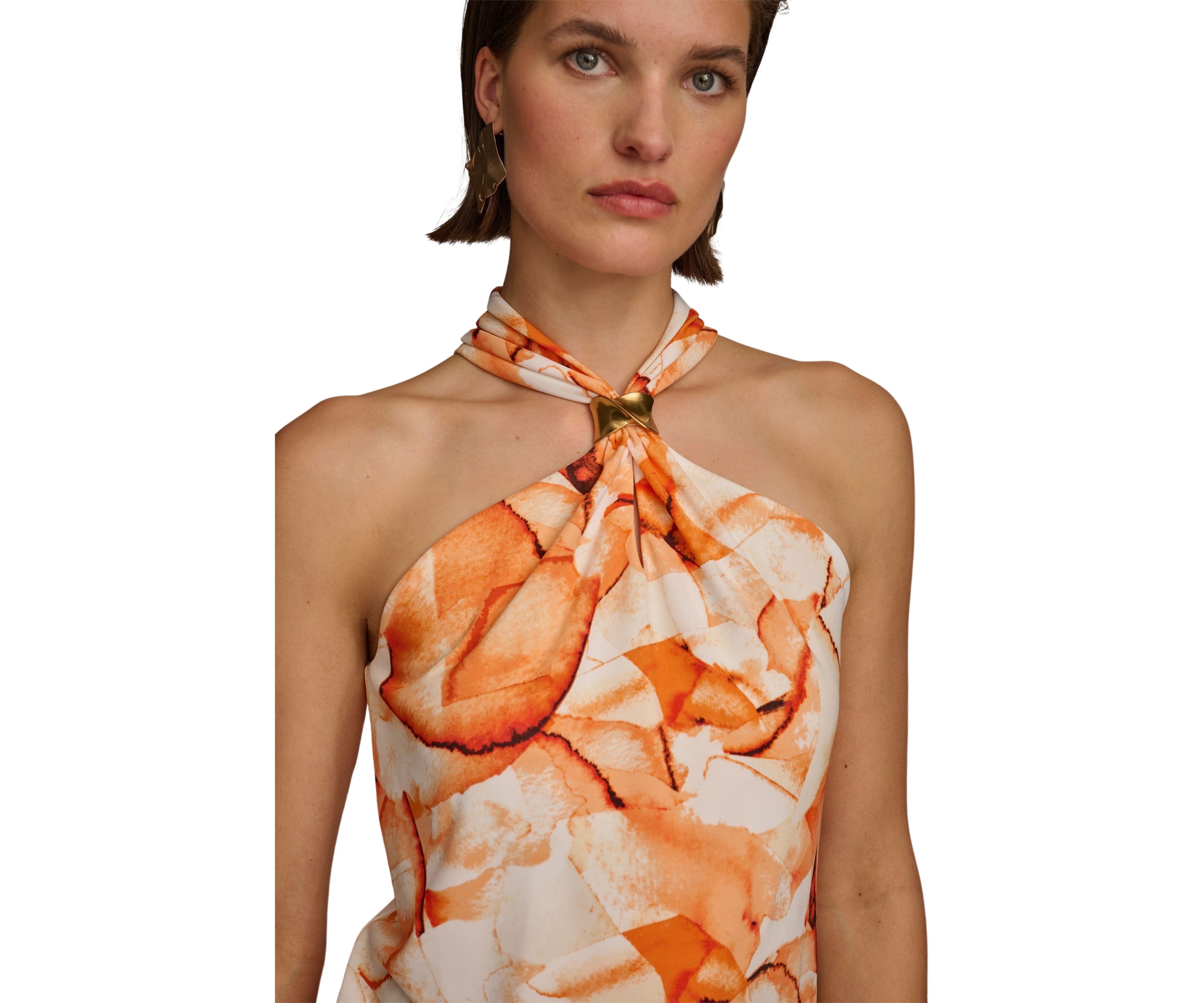 Womens Printed Halter Neck Top 