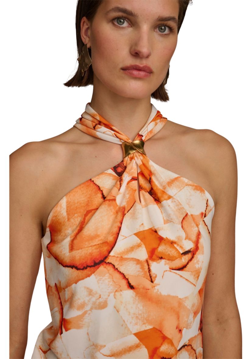 Womens Printed Halter Neck Top 