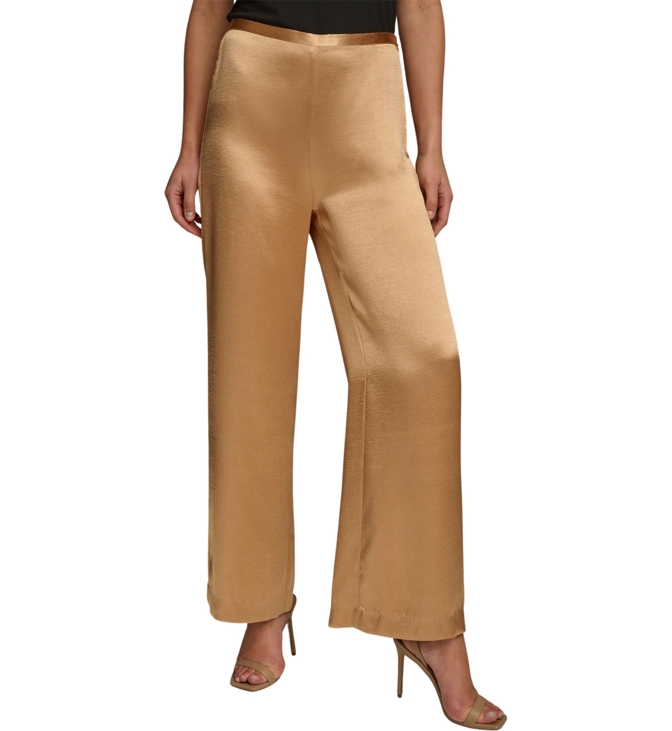 Womens Wide Leg Satin Pants