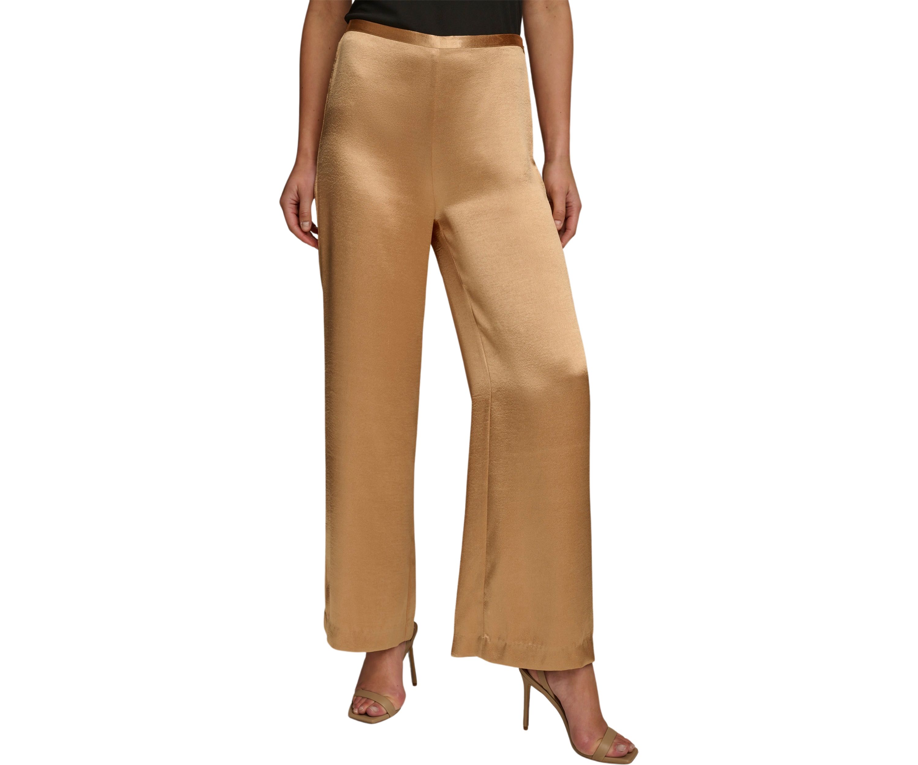 Womens Wide Leg Satin Pants