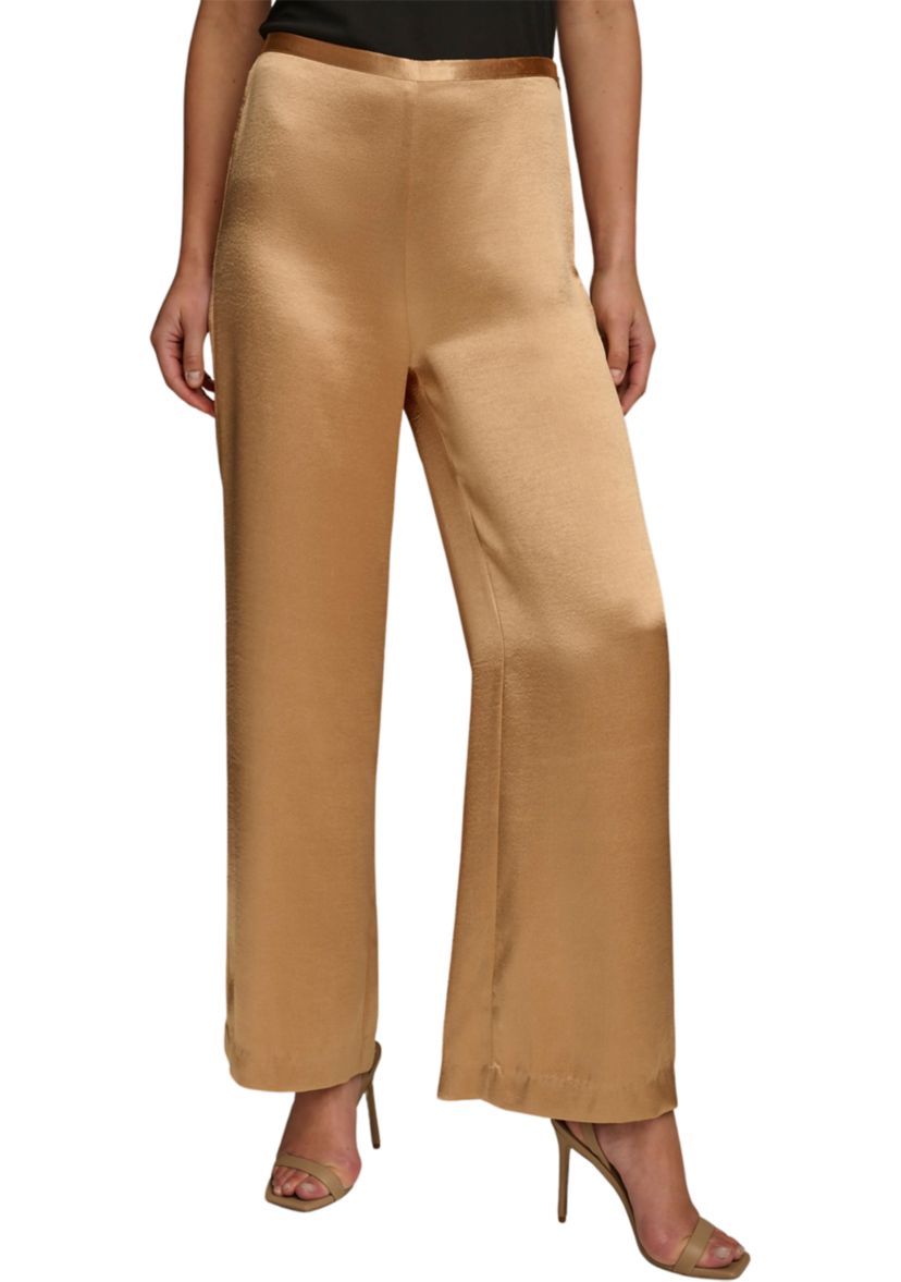 Womens Wide Leg Satin Pants