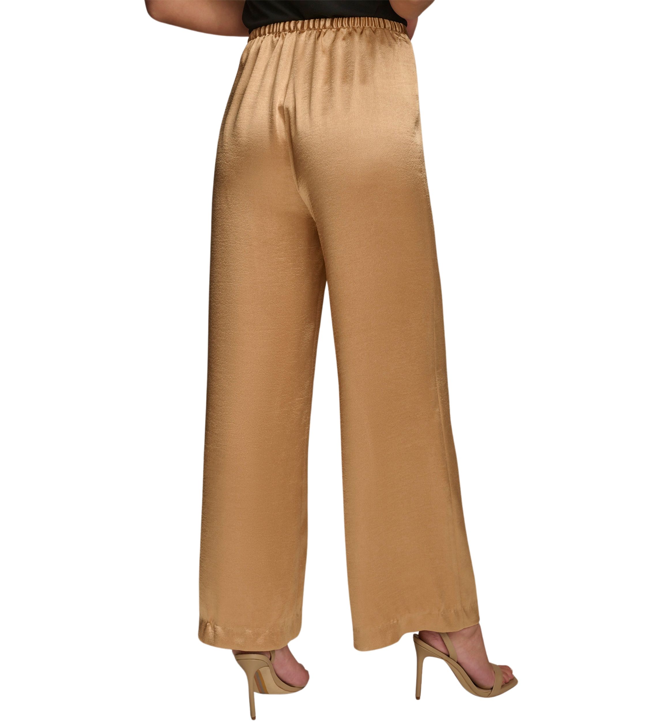 Womens Wide Leg Satin Pants