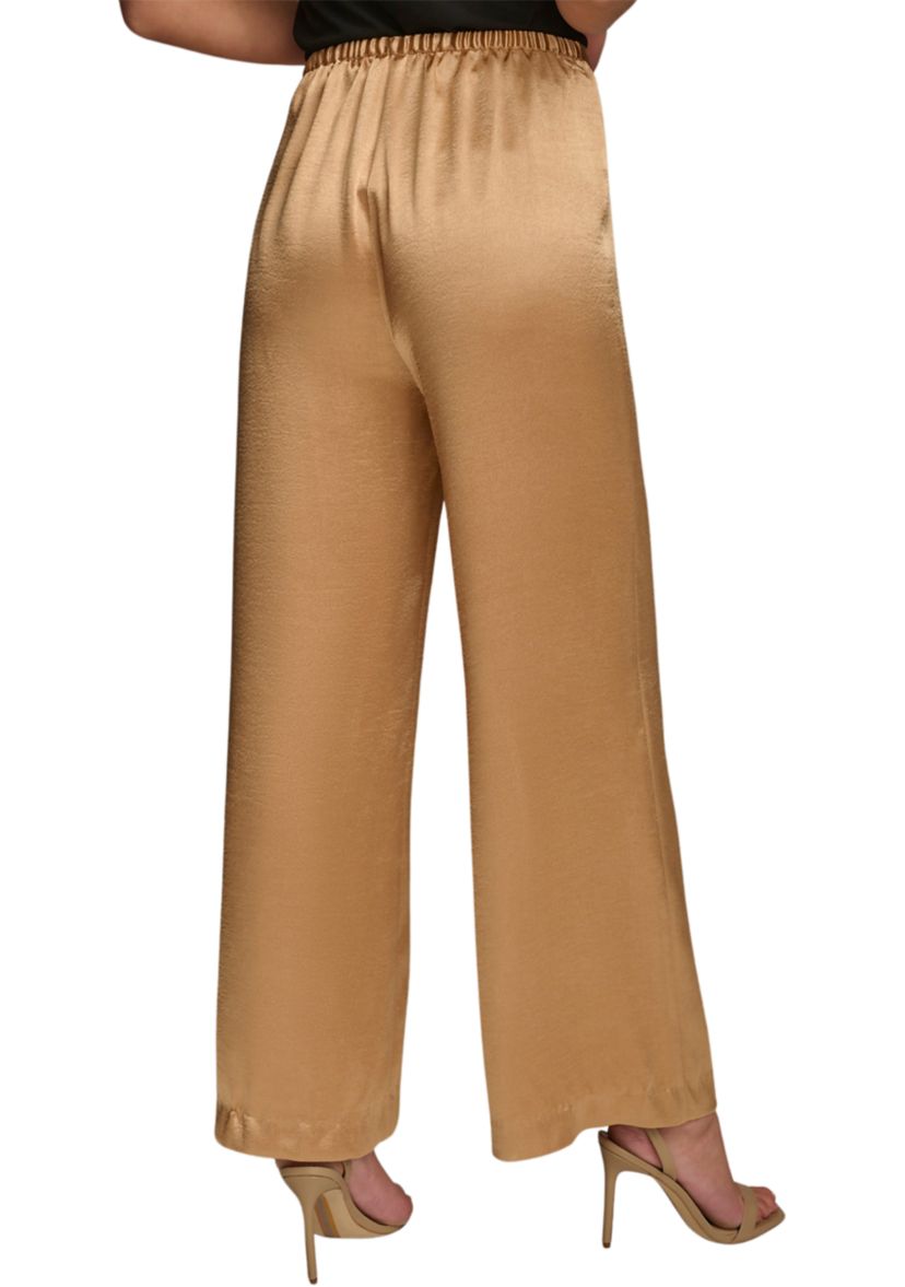 Womens Wide Leg Satin Pants