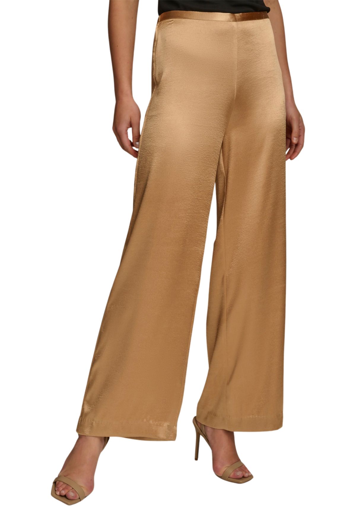 Womens Wide Leg Satin Pants