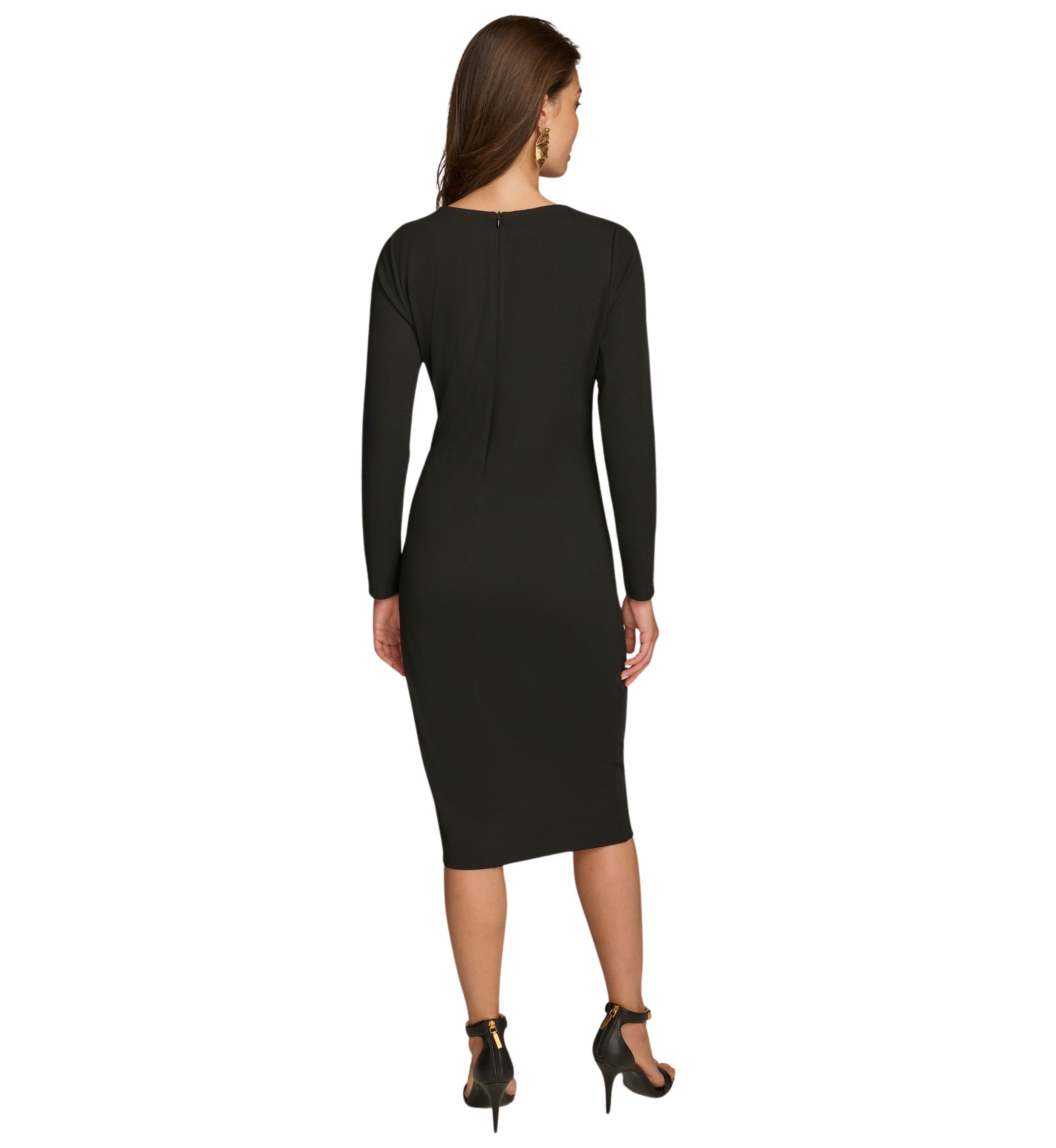 Womens Hardware Waist Midi Dress