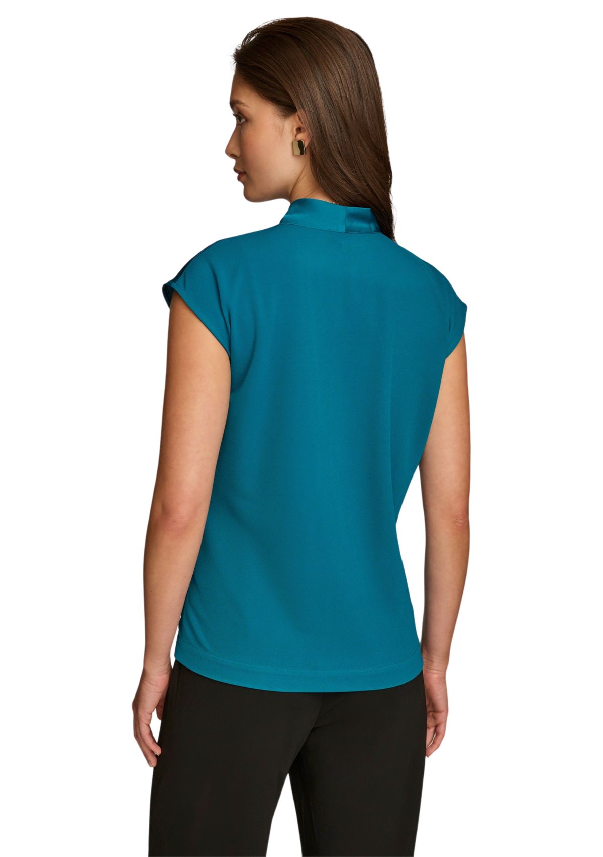 Womens Surplice Knit Blouse