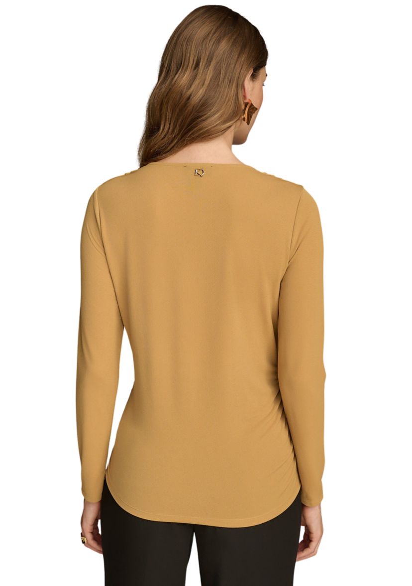 Womens Long Sleeve Cowl Neck Knit Top