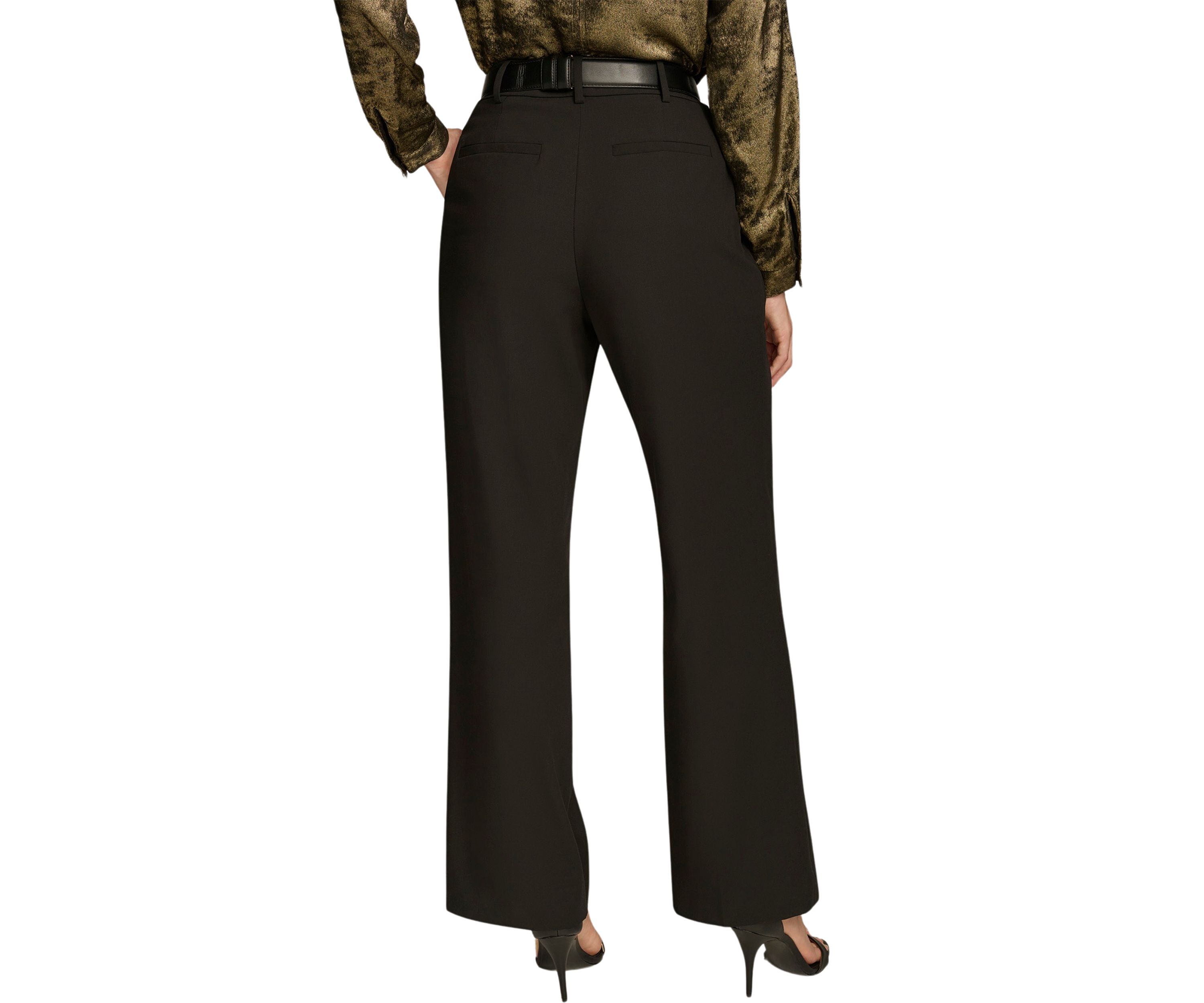 Womens Chain Belt Wide Leg Pants