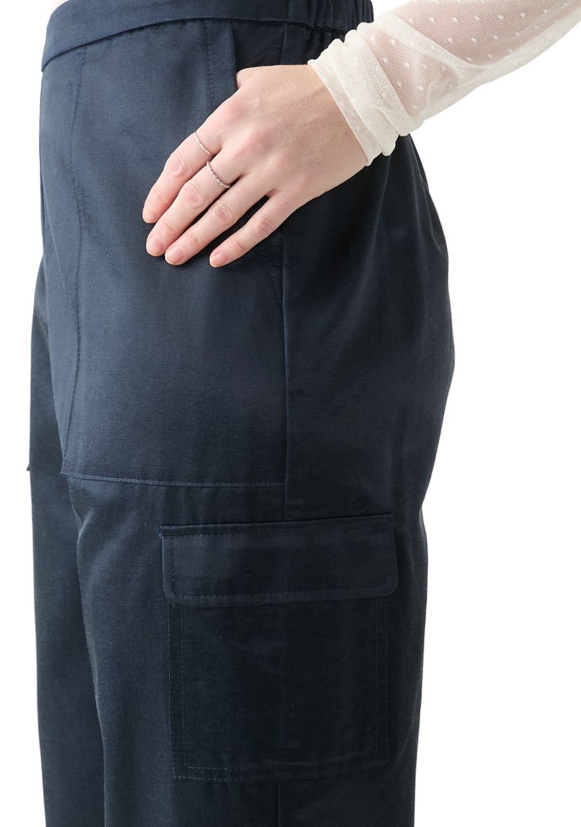Womens Satin Cargo Pants 