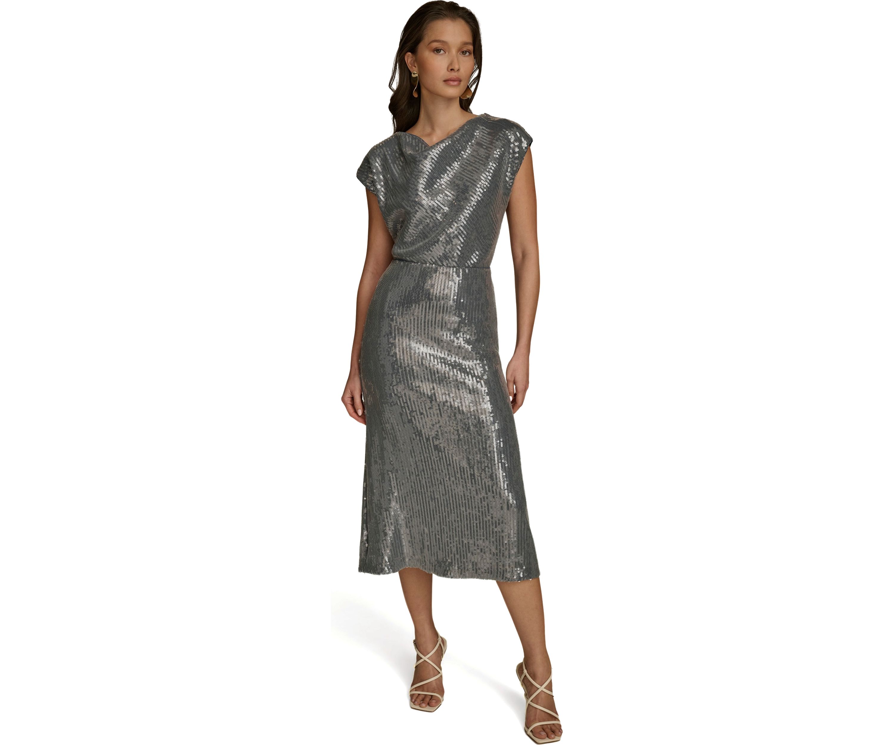 Womens Sequin Mesh Skirt