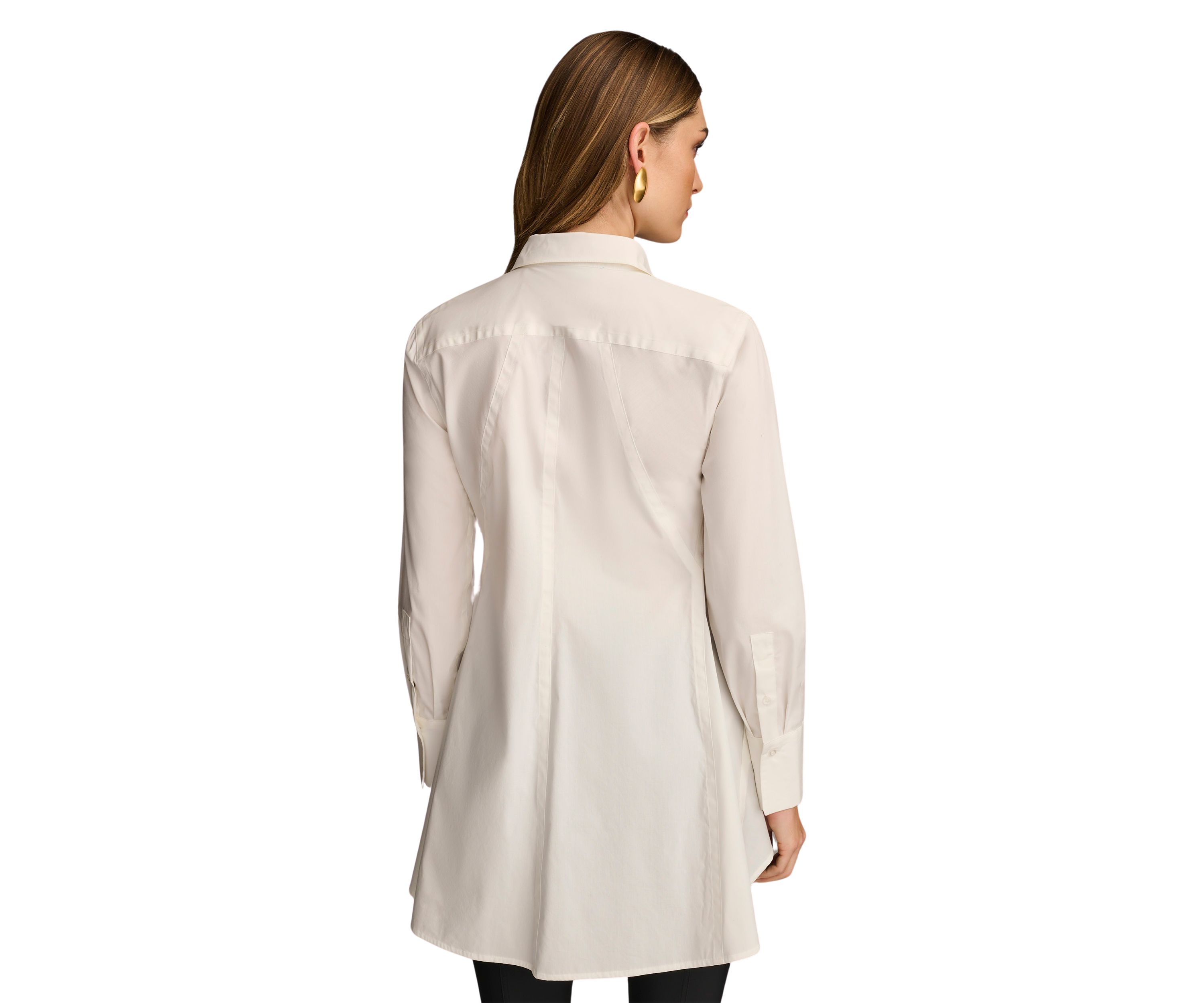 Womens Collared High Low Tunic 