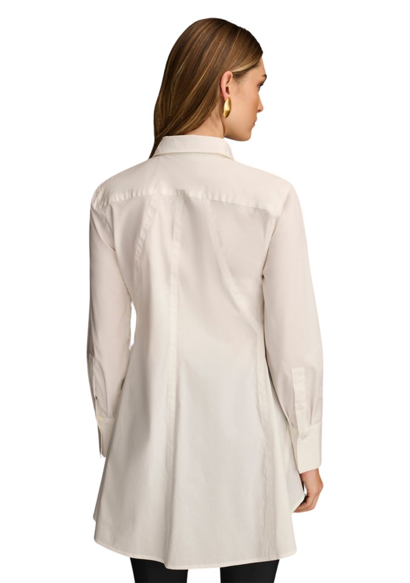 Womens Collared High Low Tunic 