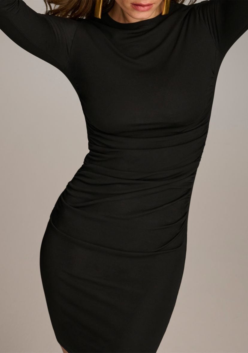 Womens Side Ruched Dress