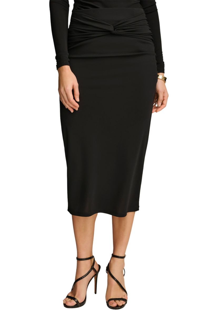 Womens Twist Front Knit Skirt 