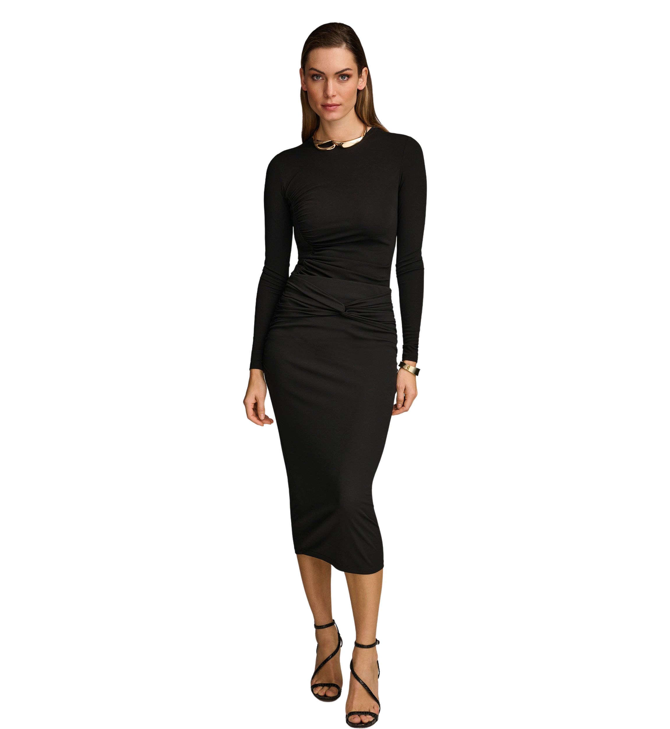 Womens Twist Front Knit Skirt 