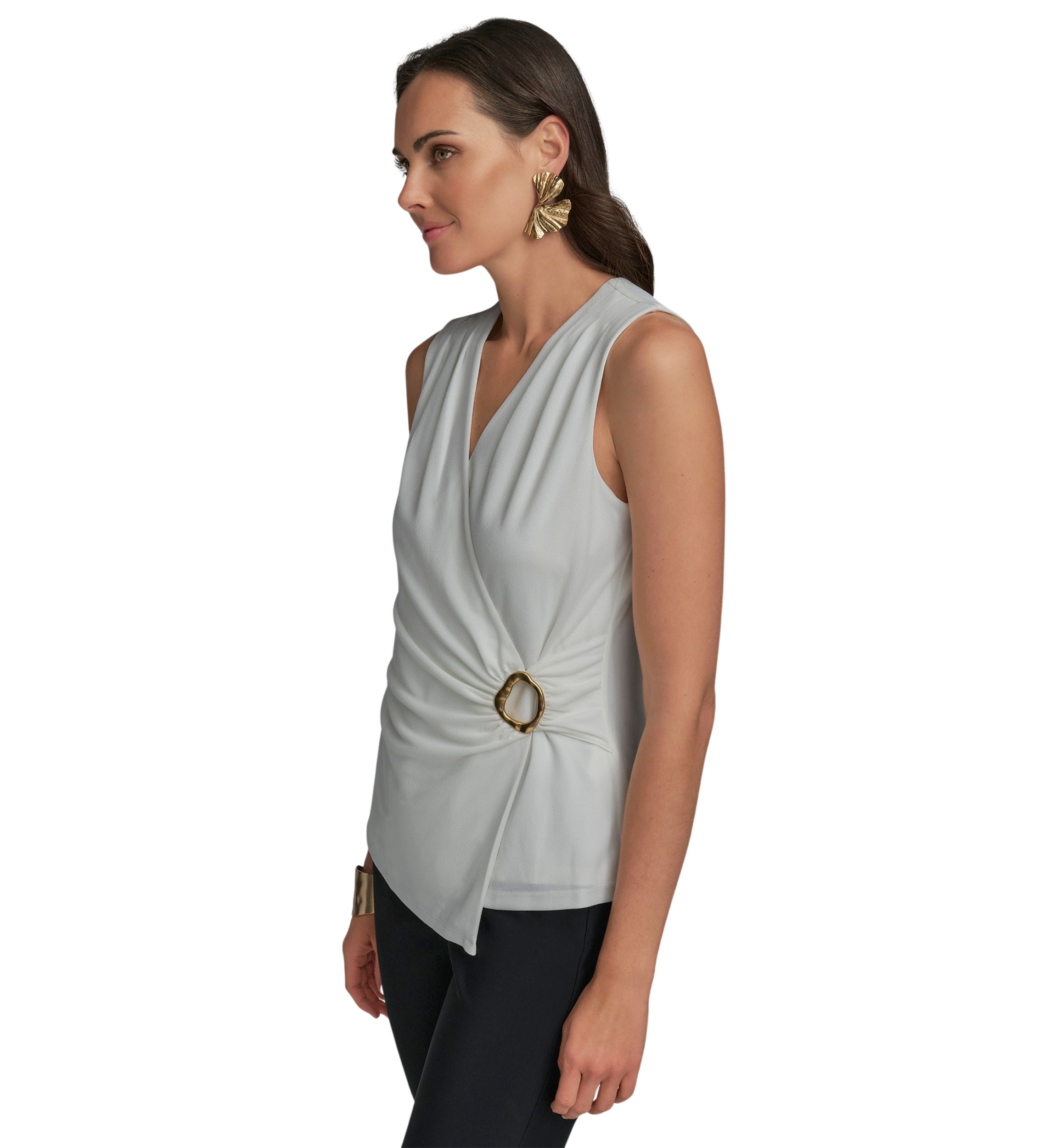 Womens Sleeveless Hardware Top 