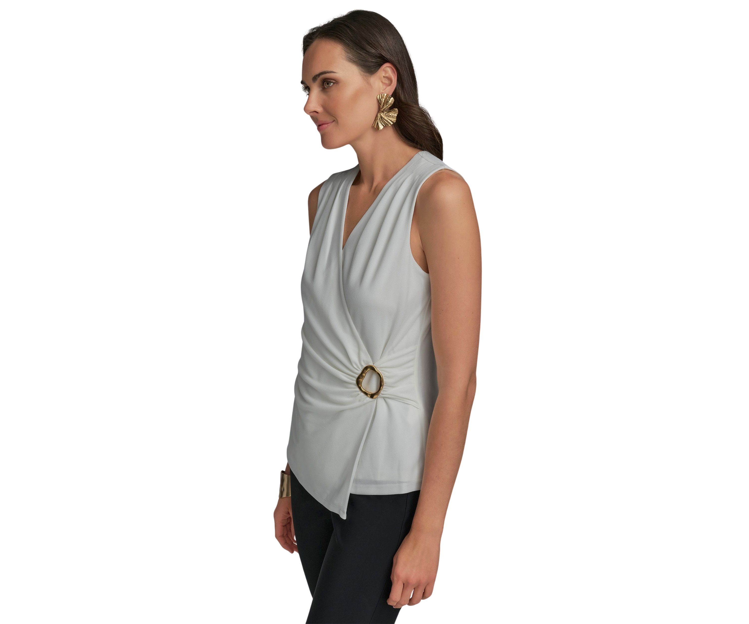Womens Sleeveless Hardware Top 