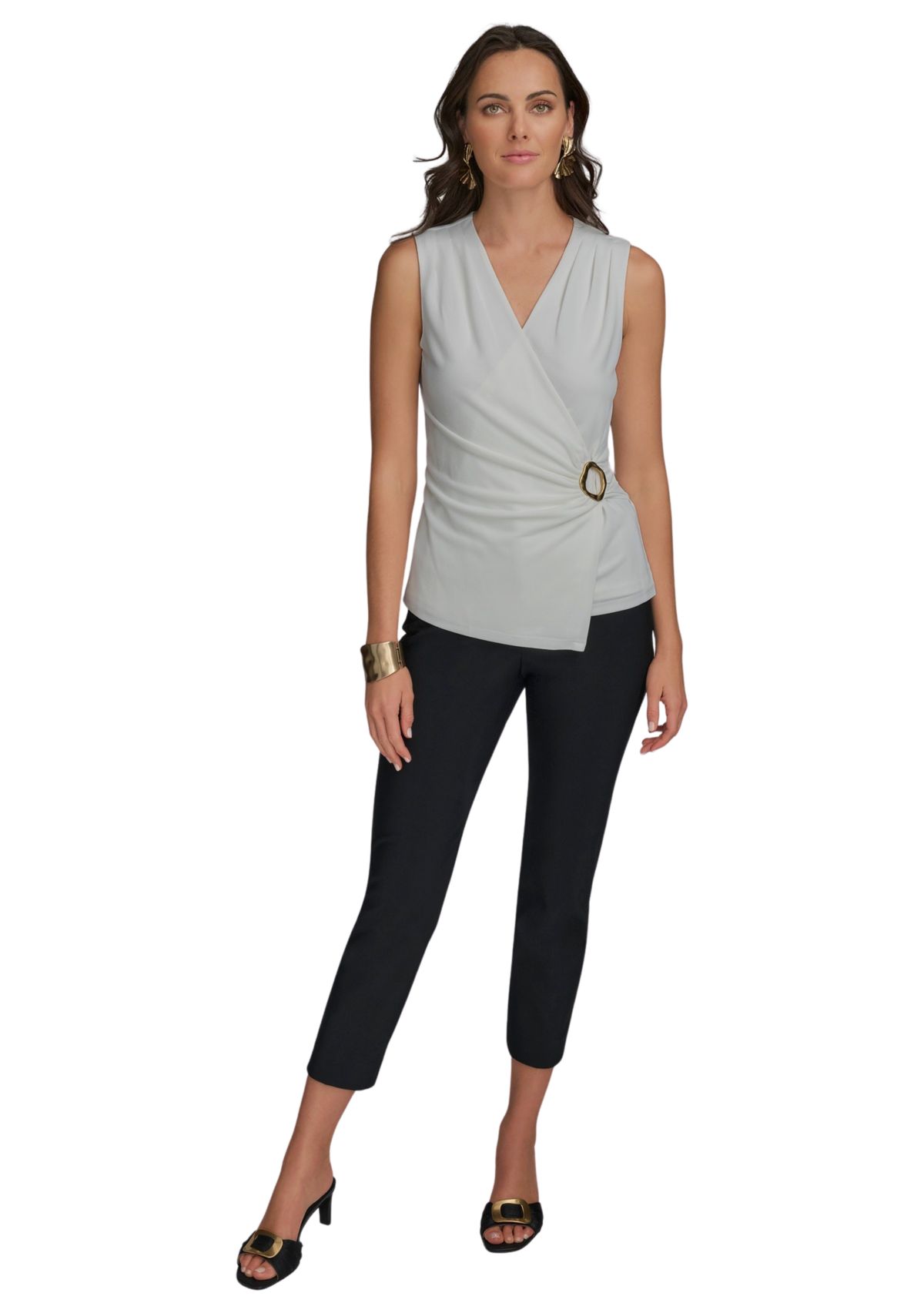 Womens Sleeveless Hardware Top 