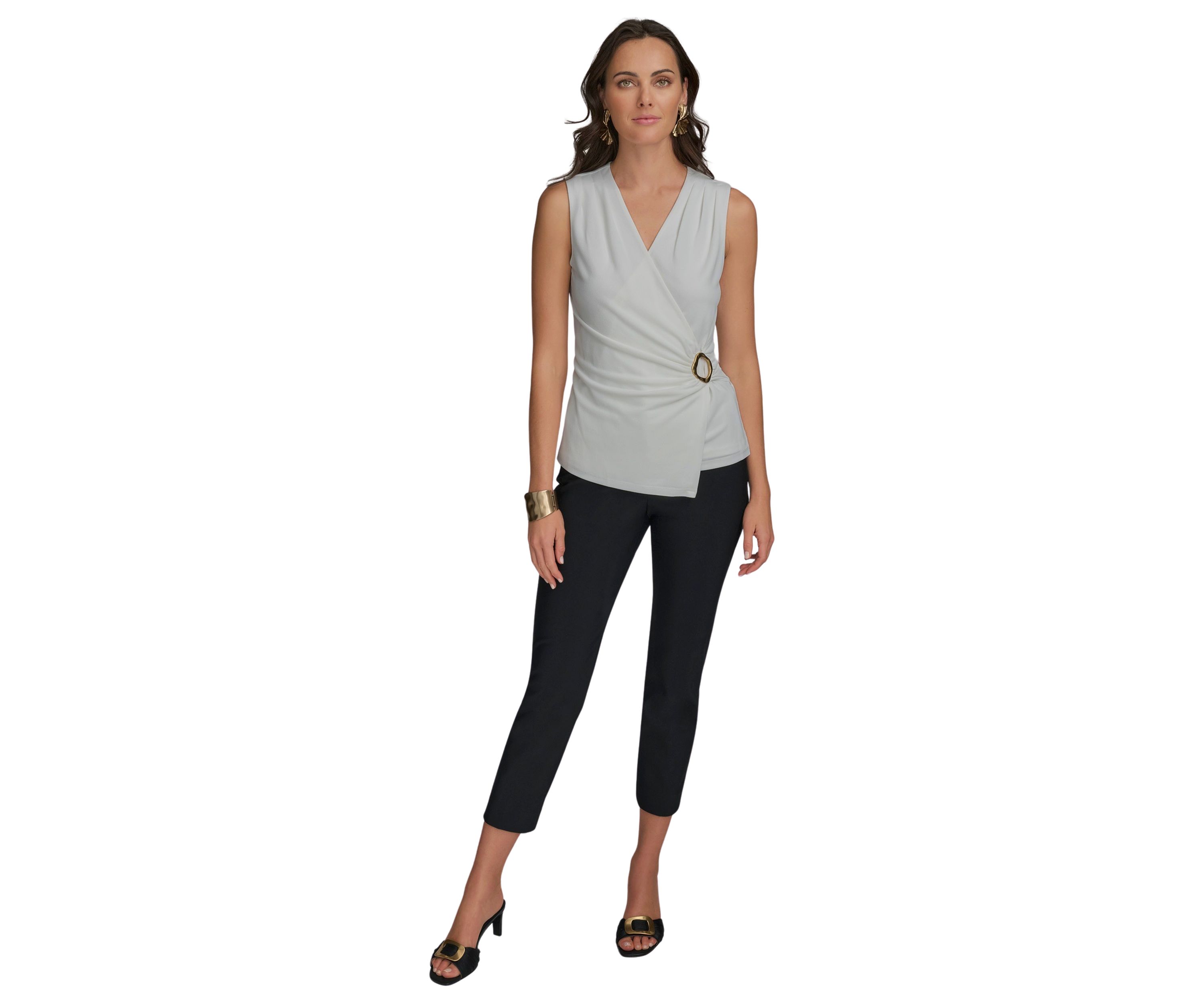 Womens Sleeveless Hardware Top 